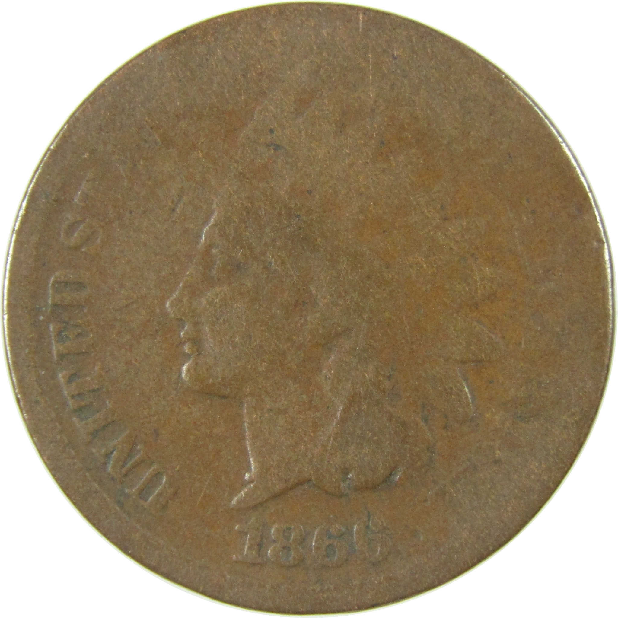 1866 Indian Head Cent G Good Penny 1c Coin Collectible SKU:I27817