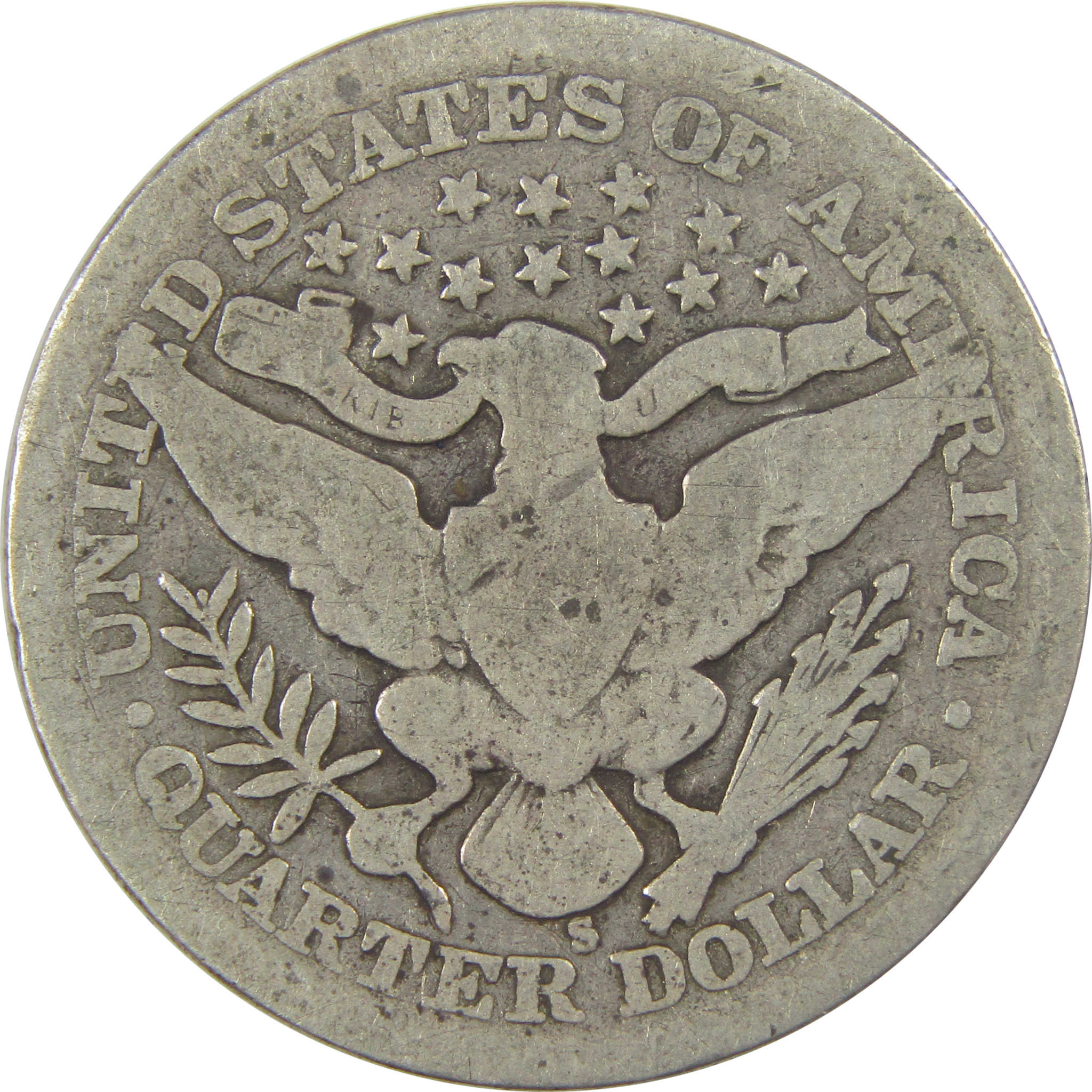 1905 S Barber Quarter AG About Good Silver 25c Coin SKU:I21835