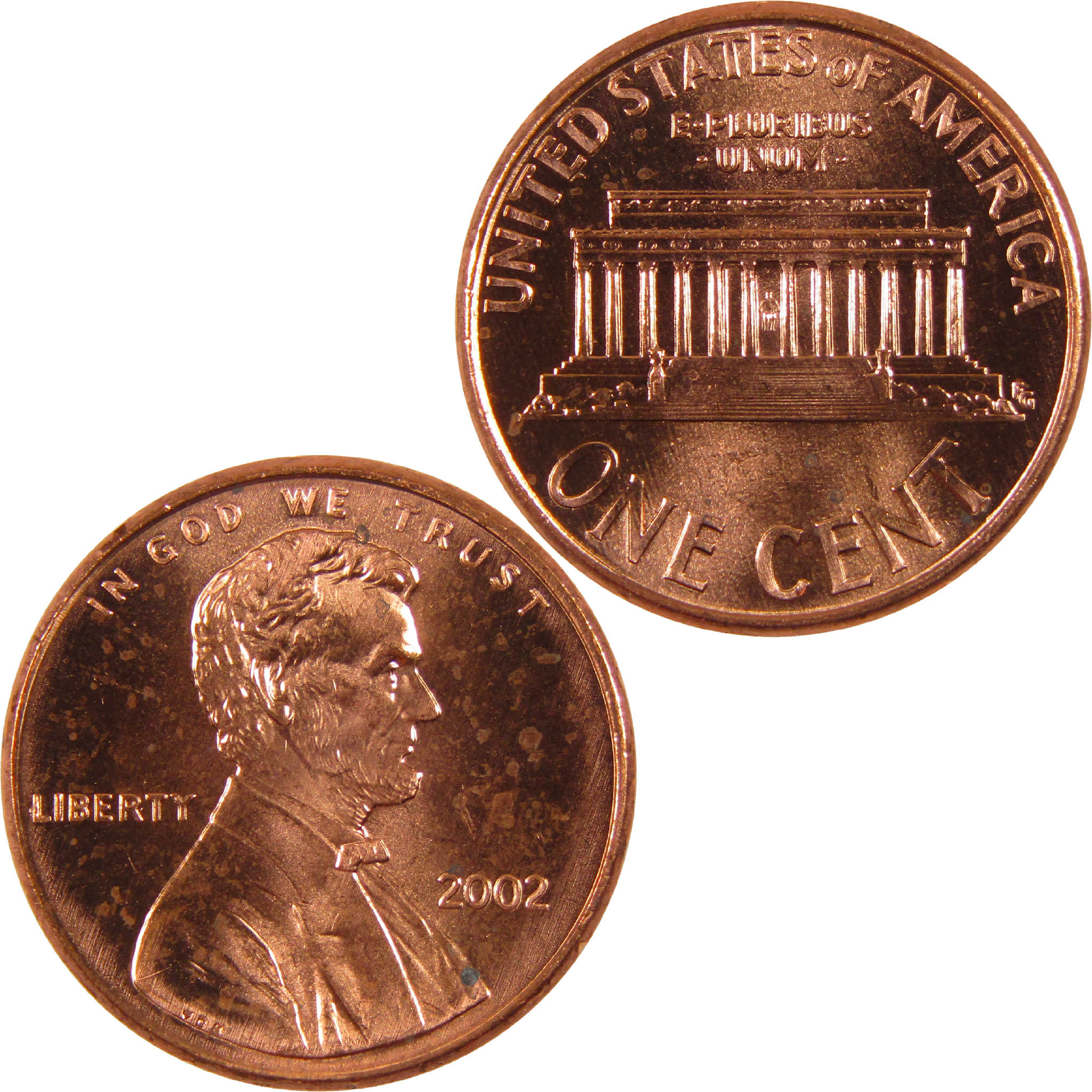 2002 Lincoln Memorial Cent BU Uncirculated Penny 1c Coin