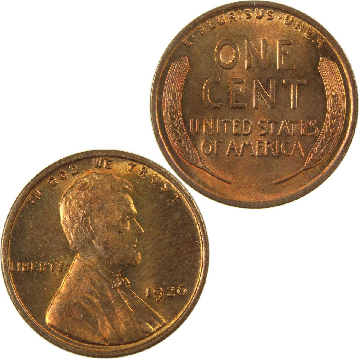 1926 Lincoln Wheat Cent Uncirculated Penny 1c Coin SKU:I28256