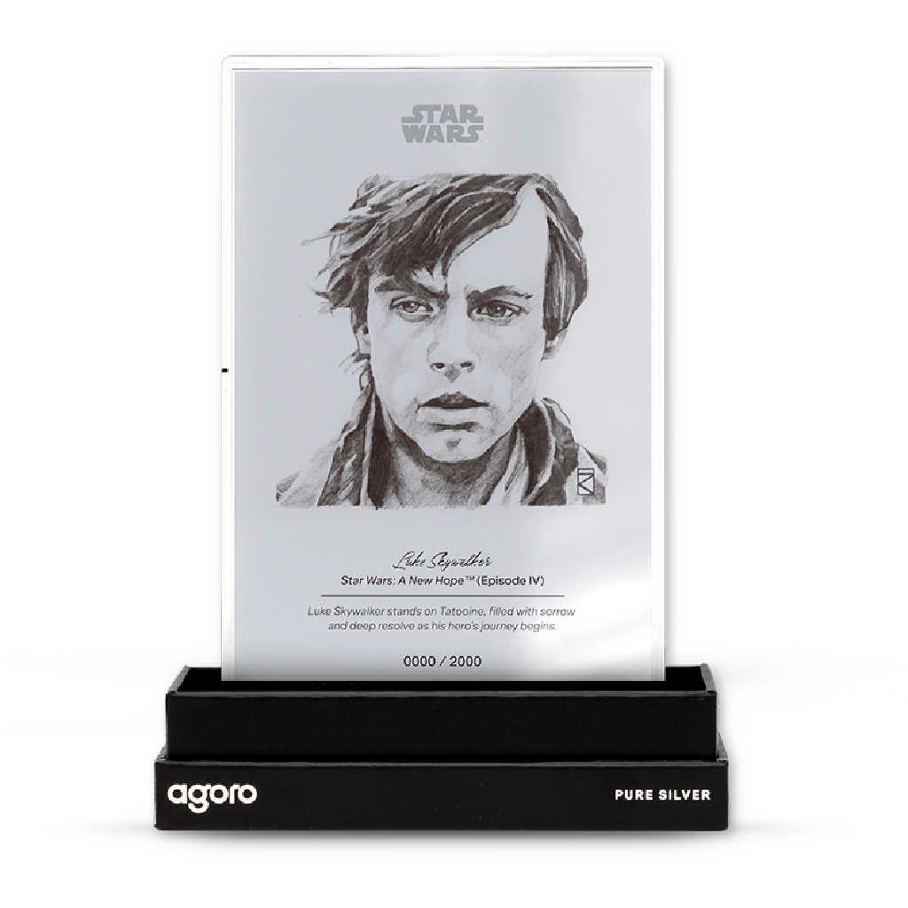 2026 Niue Star Wars Sketch Art Luke Skywalker Silver Foil SKU:OPC261