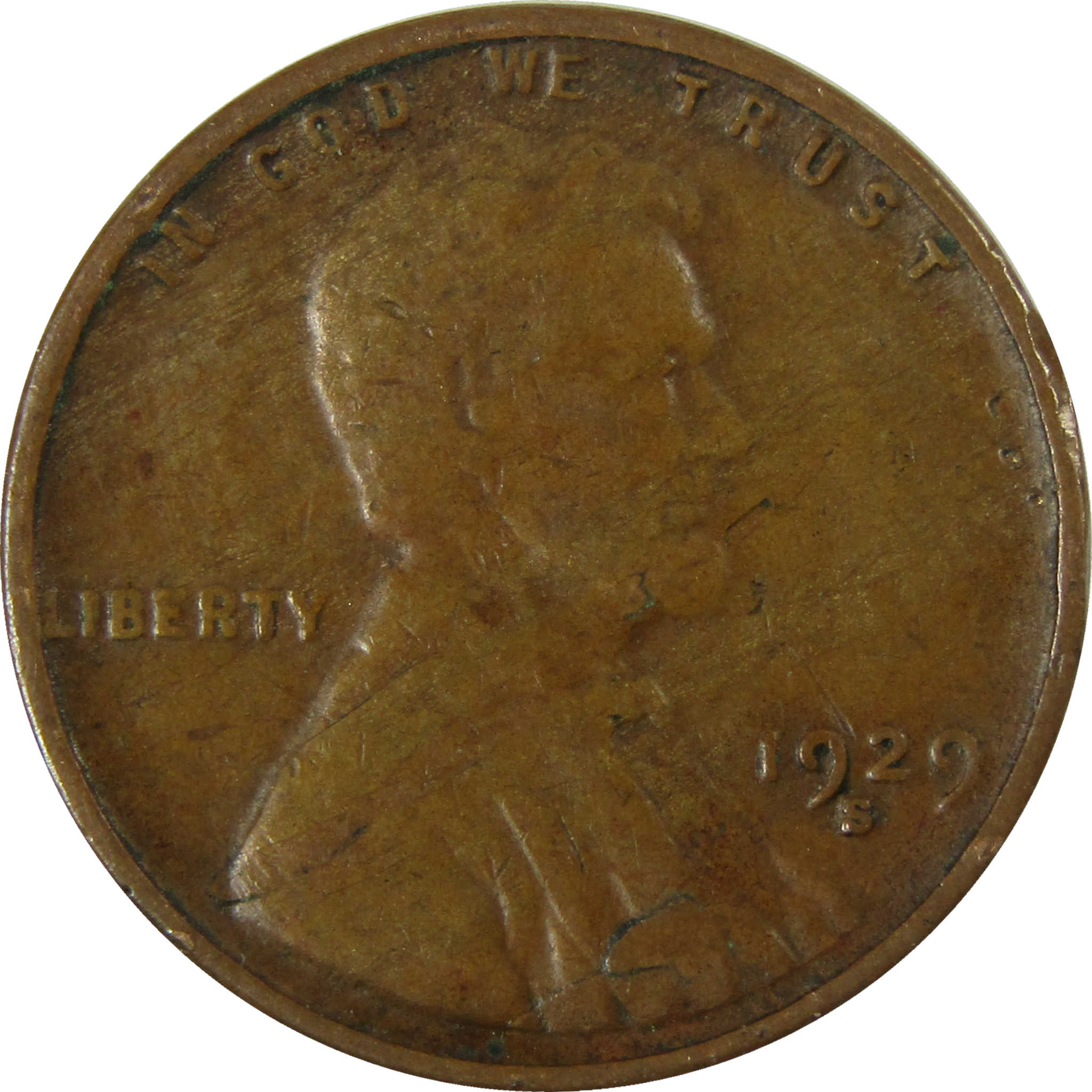 1929 S Lincoln Wheat Cent VG Very Good Penny 1c Coin SKU:I26676