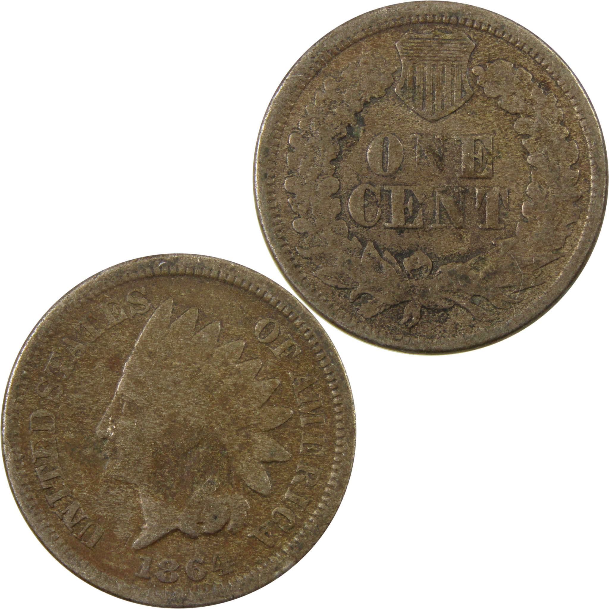 1864 Indian Head Copper-Nickel Cent G Good Penny 1c Coin SKU:CP1120