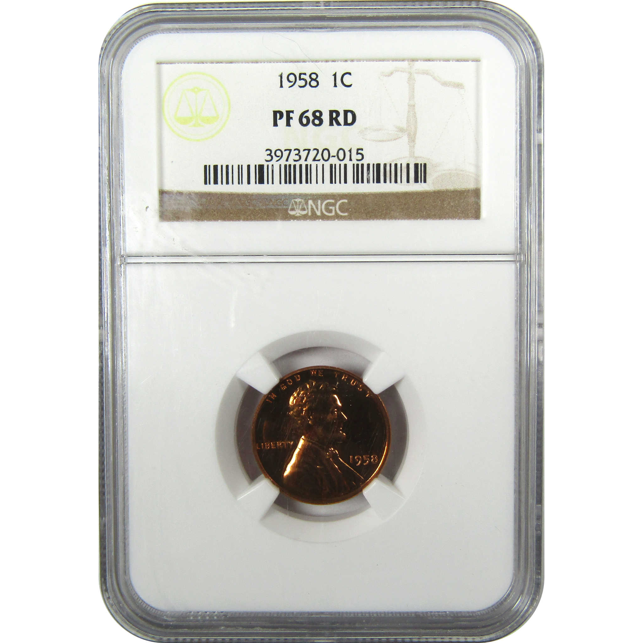 1958 Lincoln Wheat Cent PF 68 RD NGC Penny Proof 1c Coin SKU:I27103