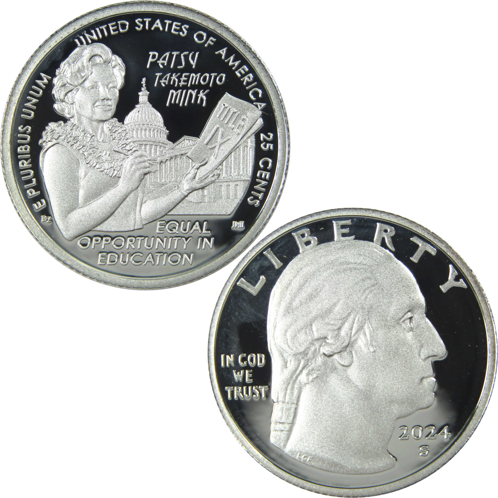 2024 S Patsy Takemoto American Women Quarter .999 Silver 25c Proof