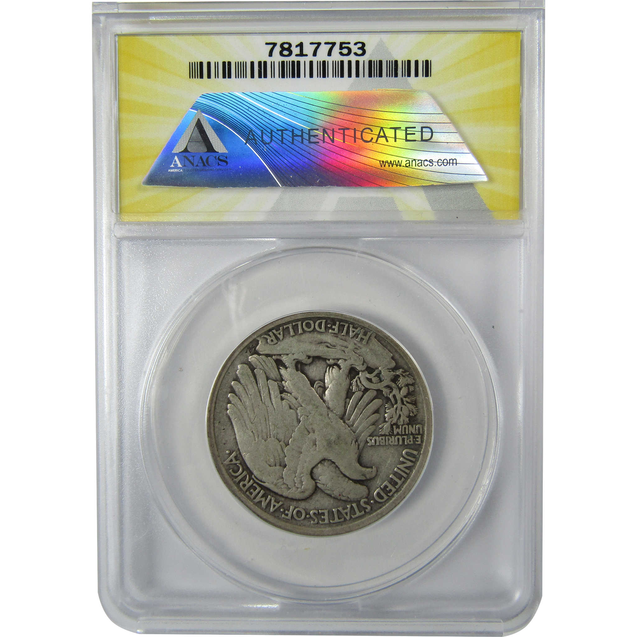 1917 D Obverse Liberty Walking Silver Half Dollar F 15 ANACS SKU:CP772