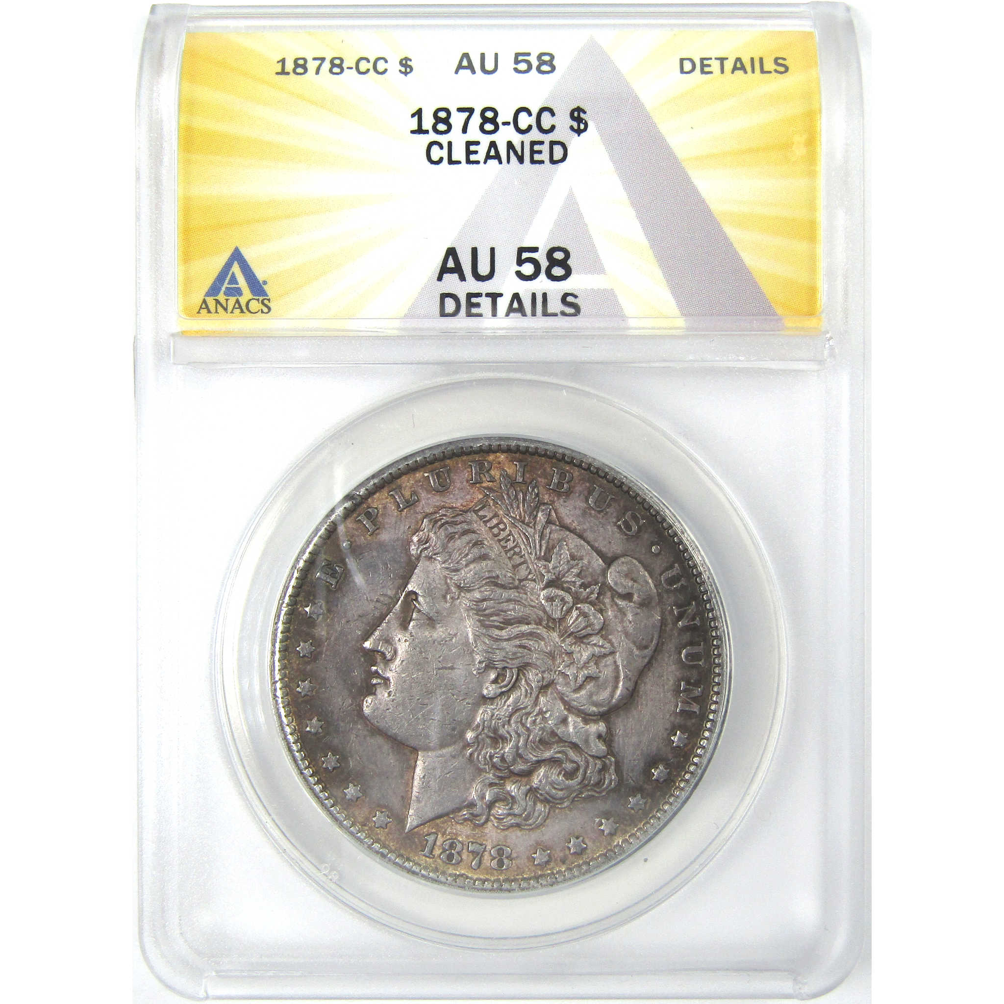 1878 CC Morgan Dollar AU 58 Details ANACS Silver $1 Coin SKU:I16187 - Morgan coin - Morgan silver dollar - Morgan silver dollar for sale - Profile Coins &amp; Collectibles