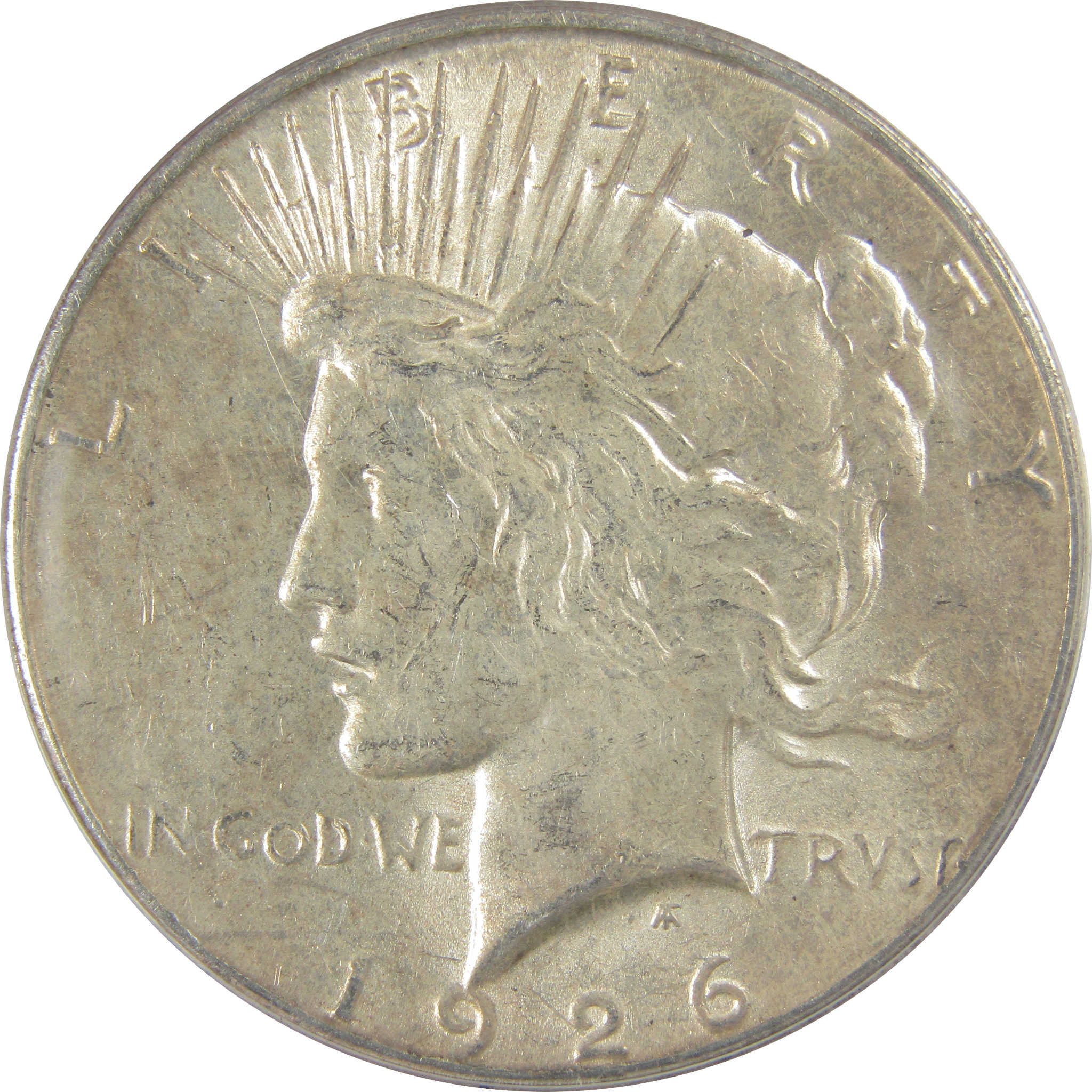 1926 S Peace Dollar AU 55 ANACS Silver $1 Coin SKU:I20428