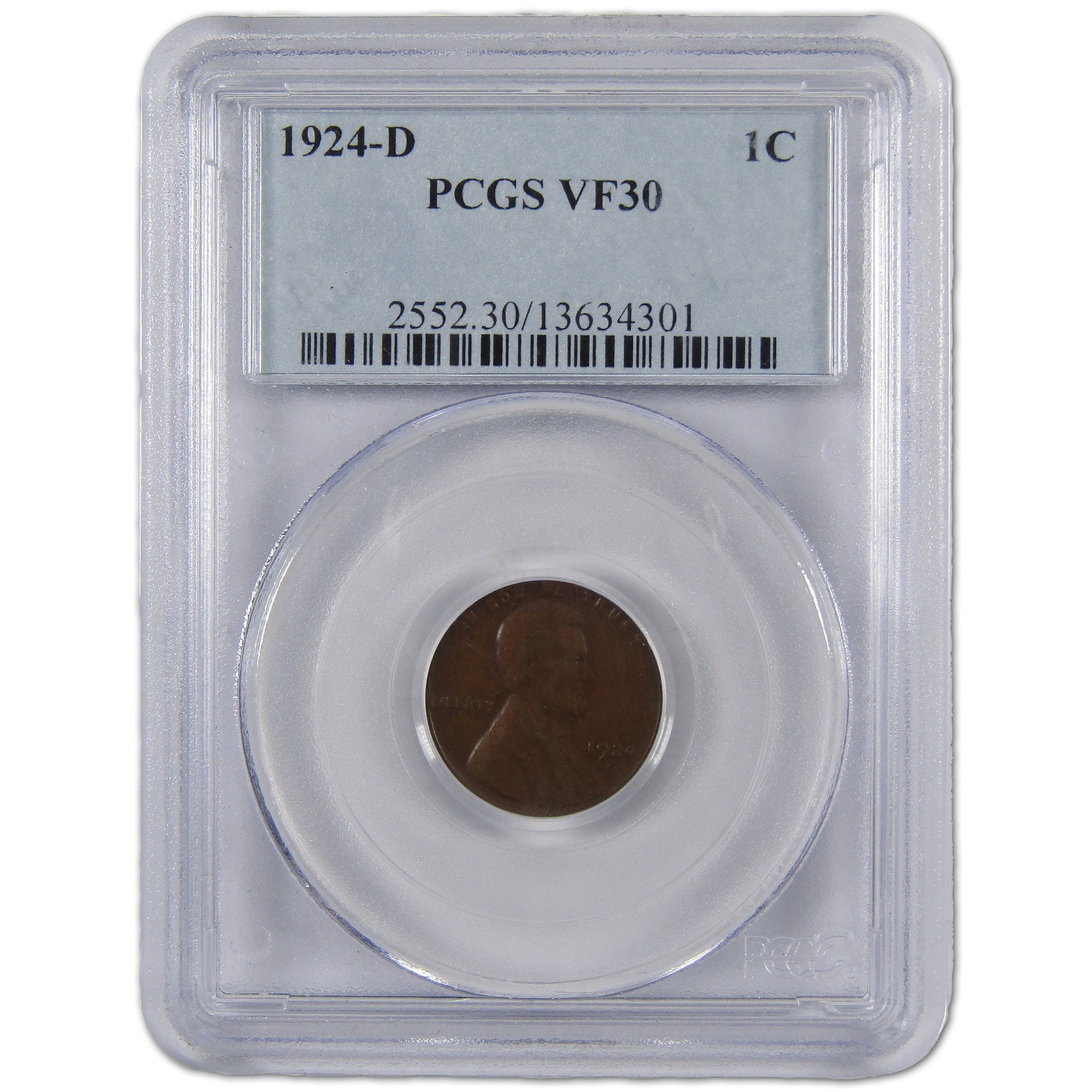 1924 D Lincoln Wheat Cent VF 30 PCGS Penny 1c Coin SKU:I10774