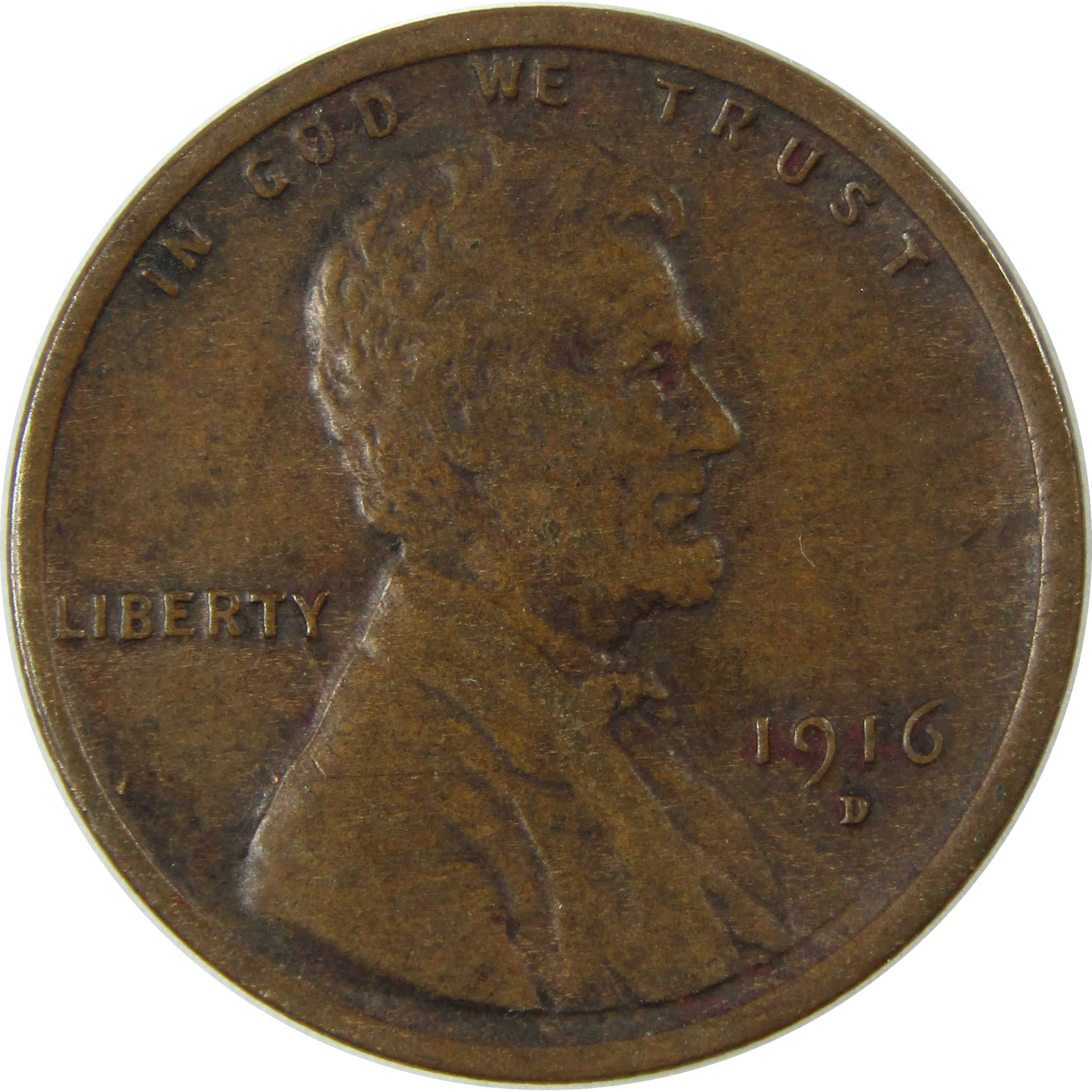 1916 D Lincoln Wheat Cent XF EF Extremely Fine Penny SKU:I26116