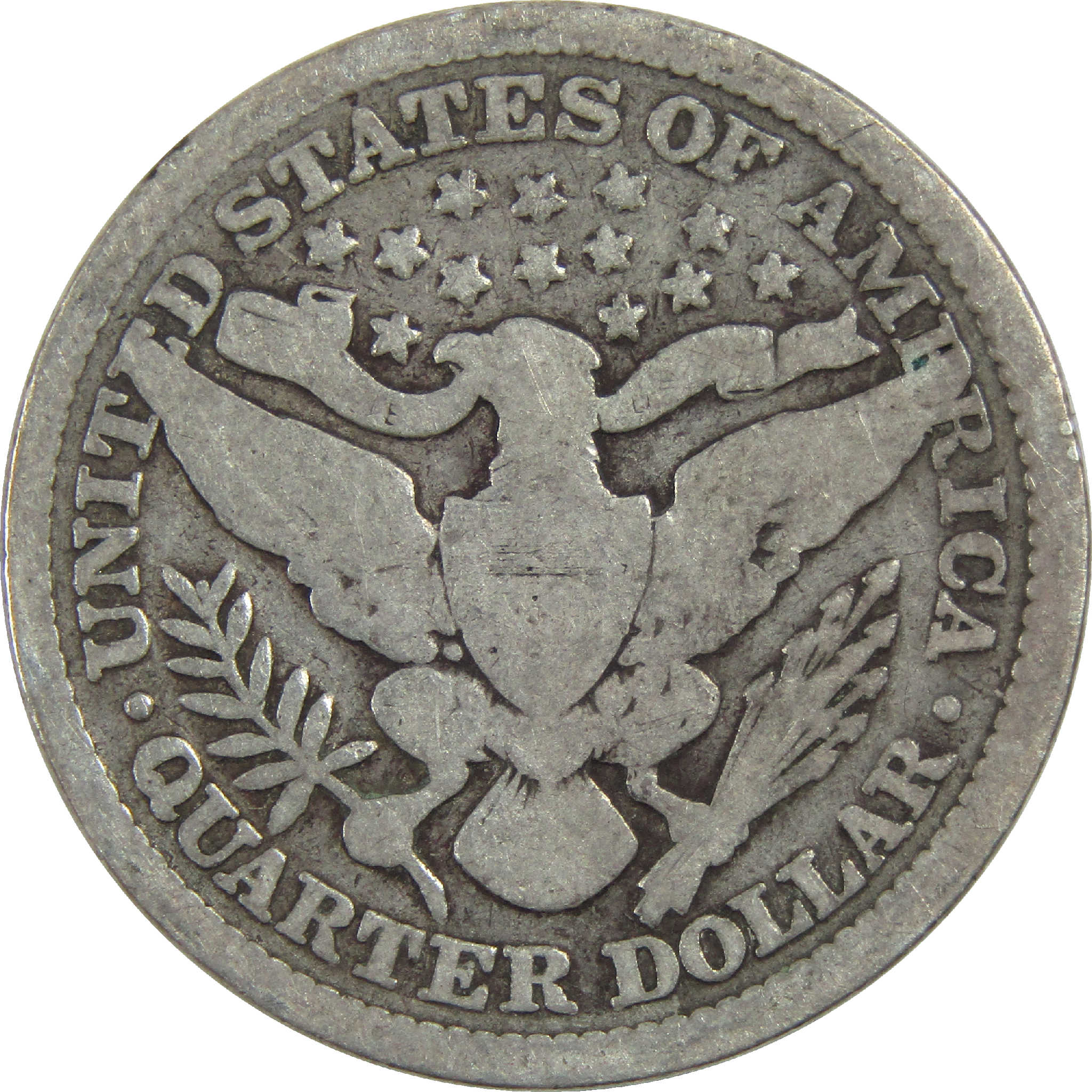 1898 Barber Quarter G Good Silver 25c Coin SKU:I13180