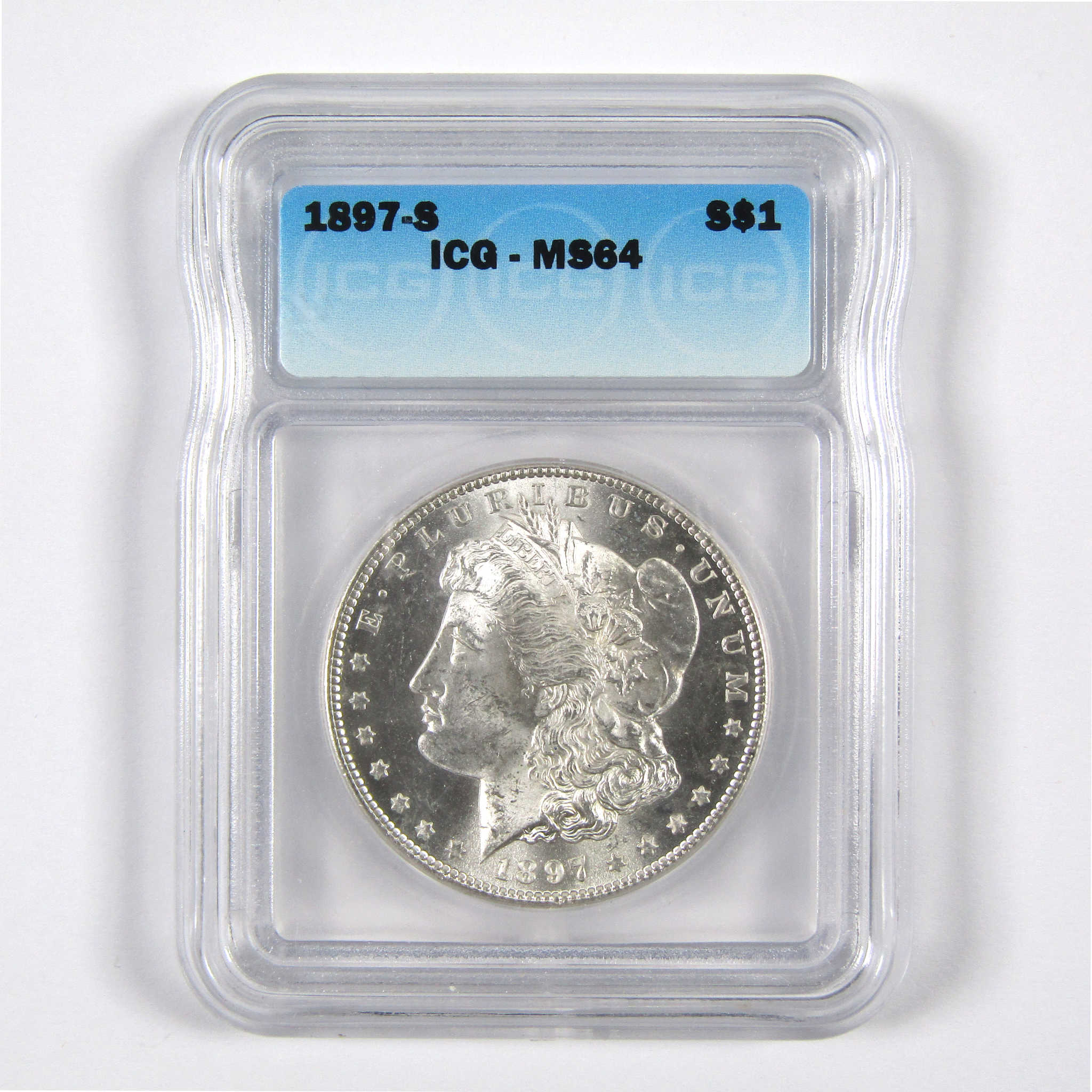 1897 S Morgan Dollar MS 64 ICG 90% Silver $1 Uncirculated SKU:I8685 - Morgan coin - Morgan silver dollar - Morgan silver dollar for sale - Profile Coins &amp; Collectibles