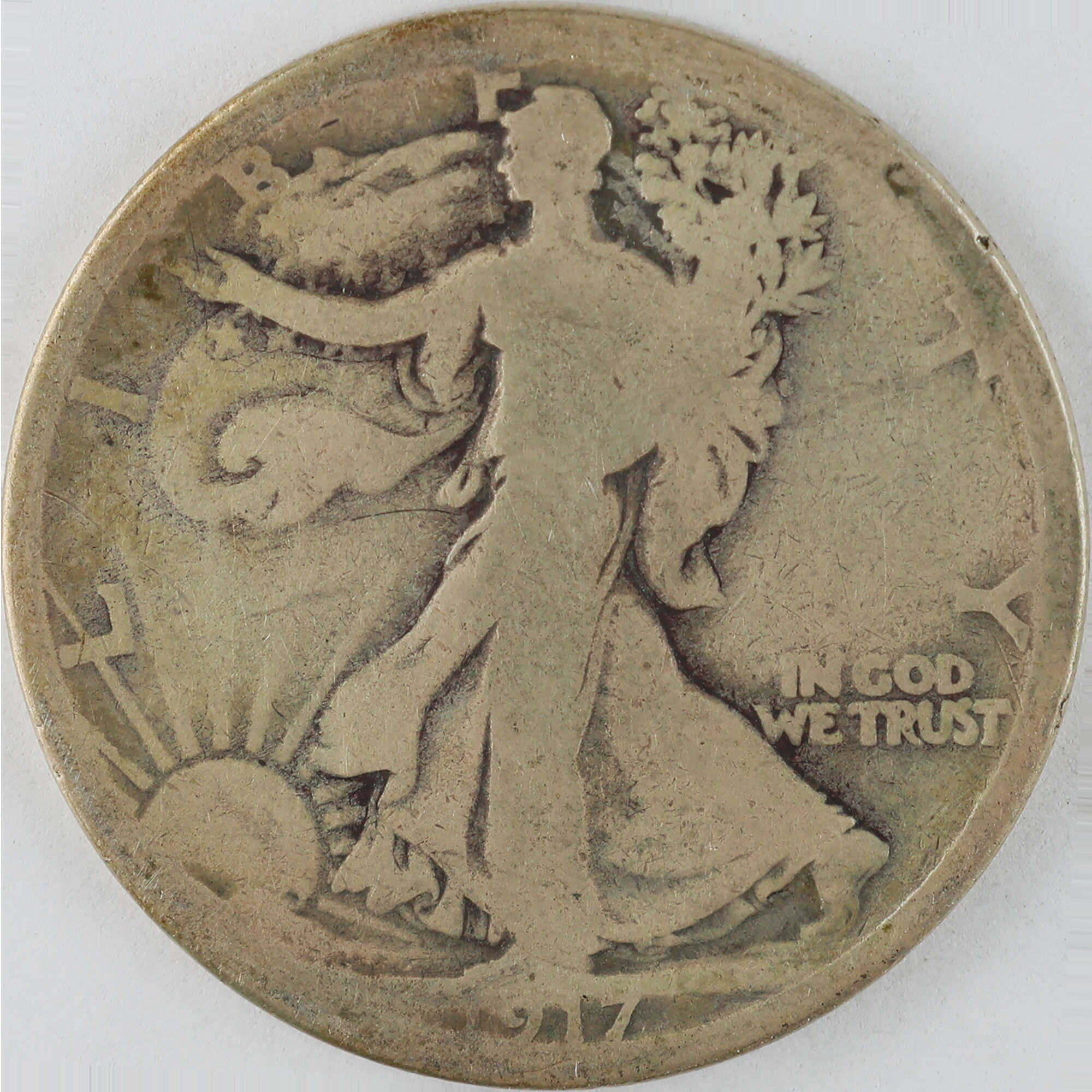 1917 S Reverse Liberty Walking Half Dollar AG Silver SKU:I12009
