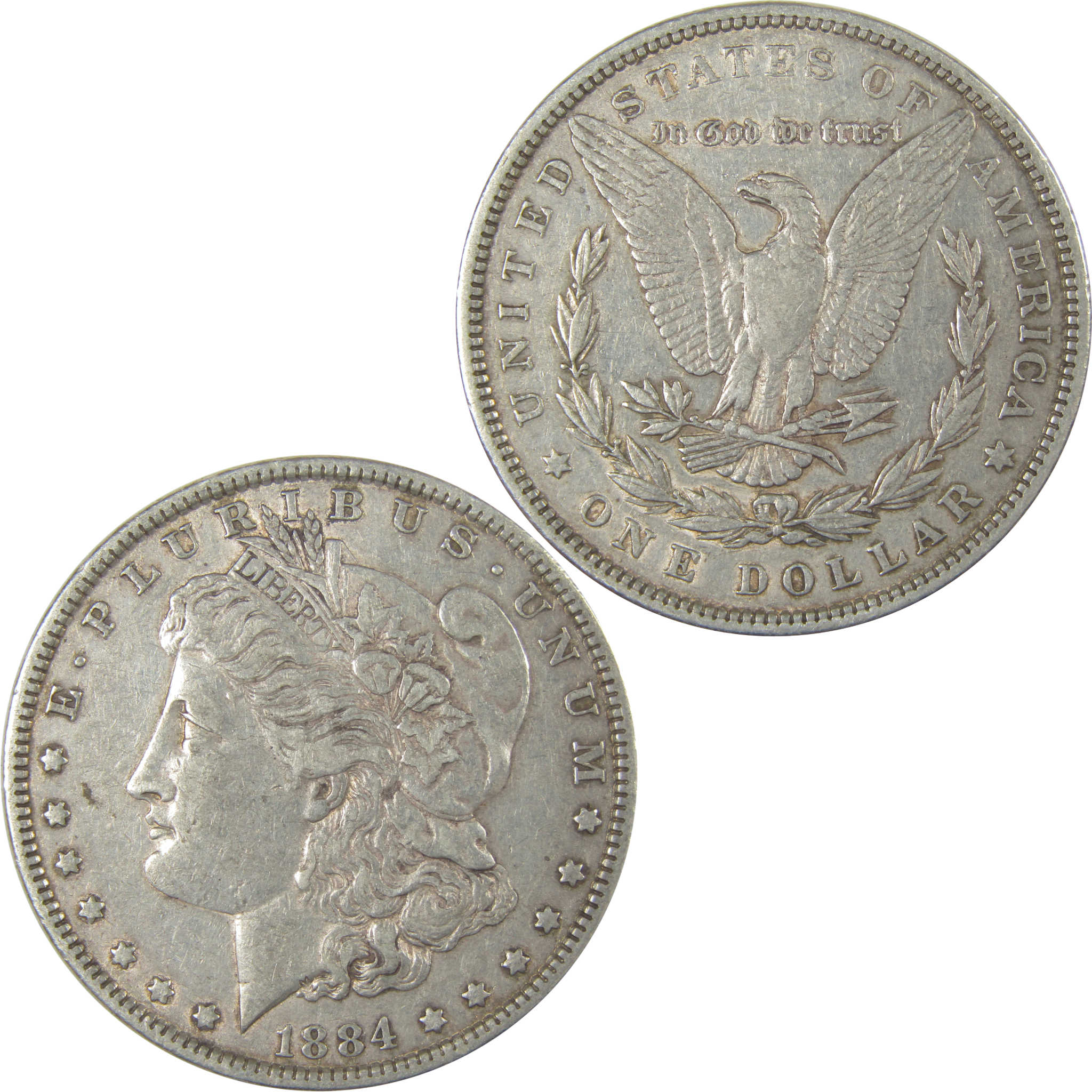 1884 Morgan Dollar XF EF Extremely Fine Silver $1 Coin SKU:CPC1017 - Morgan coin - Morgan silver dollar - Morgan silver dollar for sale - Profile Coins &amp; Collectibles