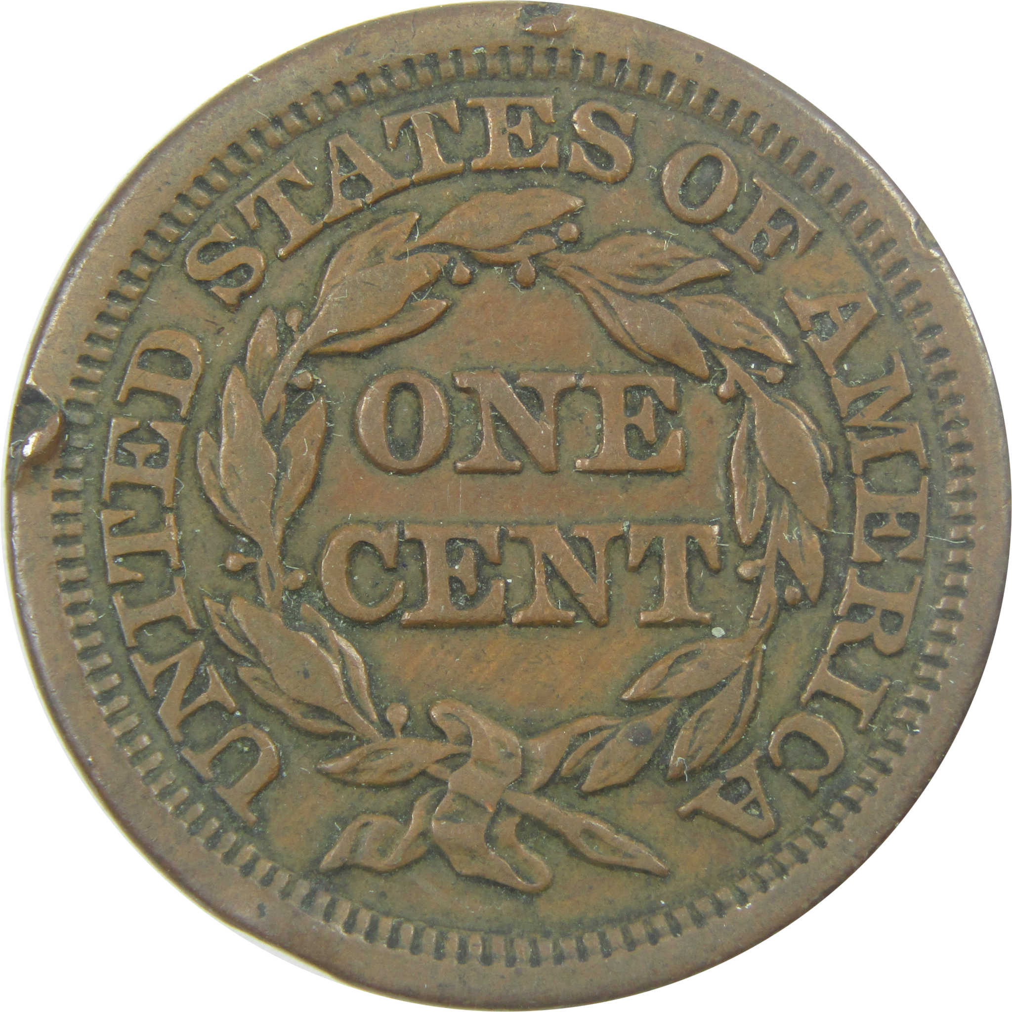 1847 Braided Hair Large Cent VF Very Fine Details Copper SKU:I16592