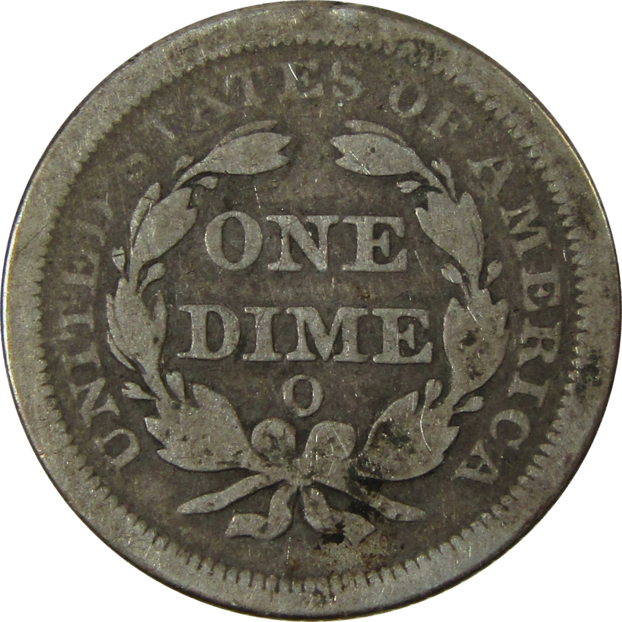 1854 O Seated Liberty Silver Dime VG Very Good 10c Coin SKU:CP1650