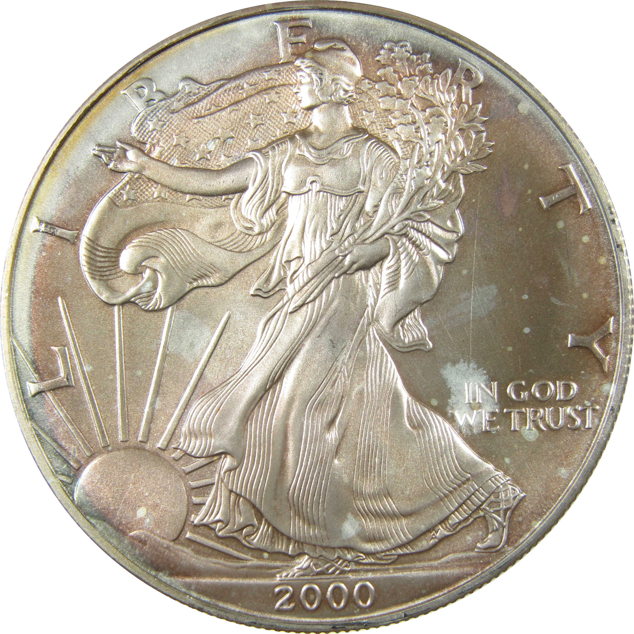 2000 American Silver Eagle Uncirculated Mint State $1 Coin SKU:CP1519