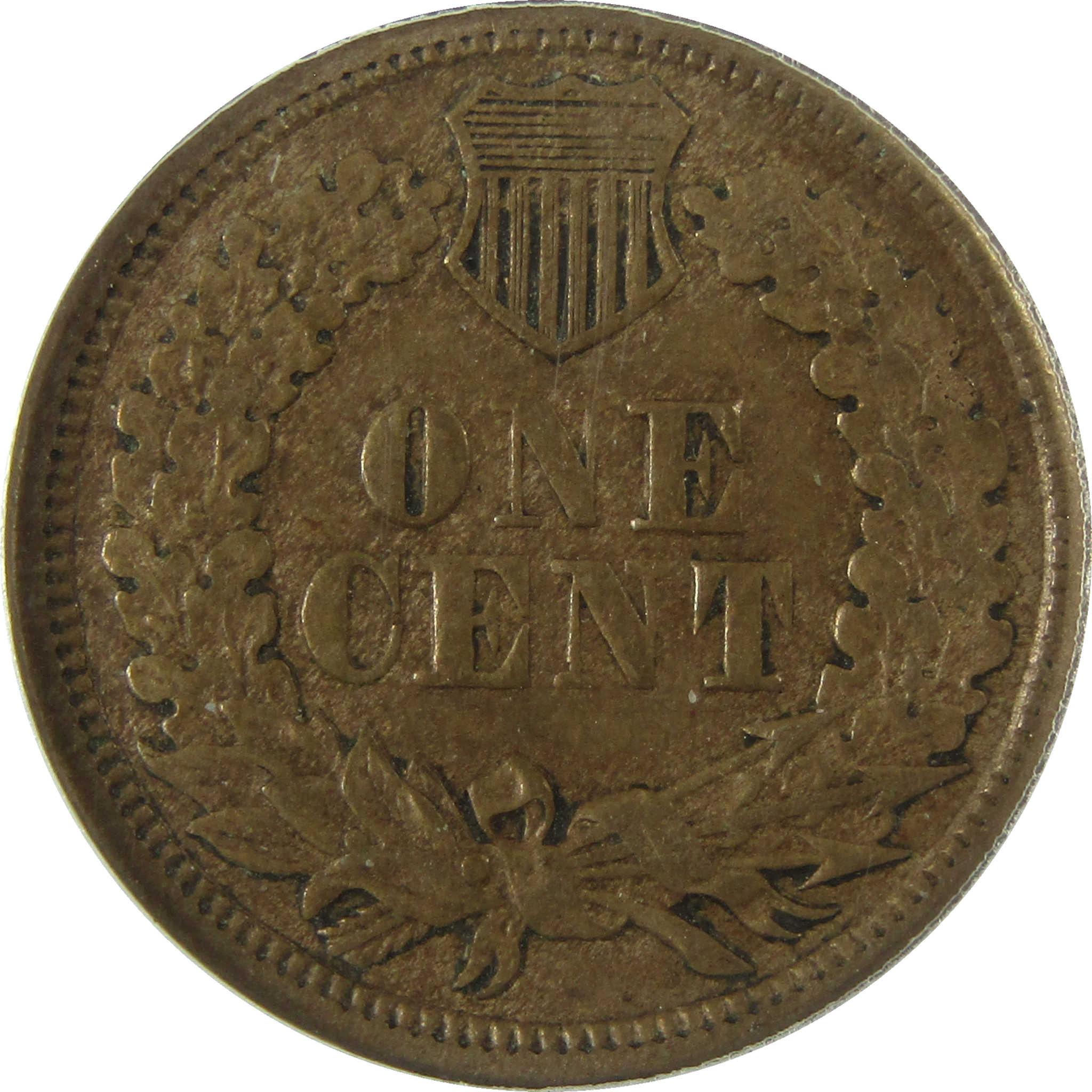 1860 Indian Head Cent EF 40 ANACS Penny 1c Coin Collectible SKU:I27977