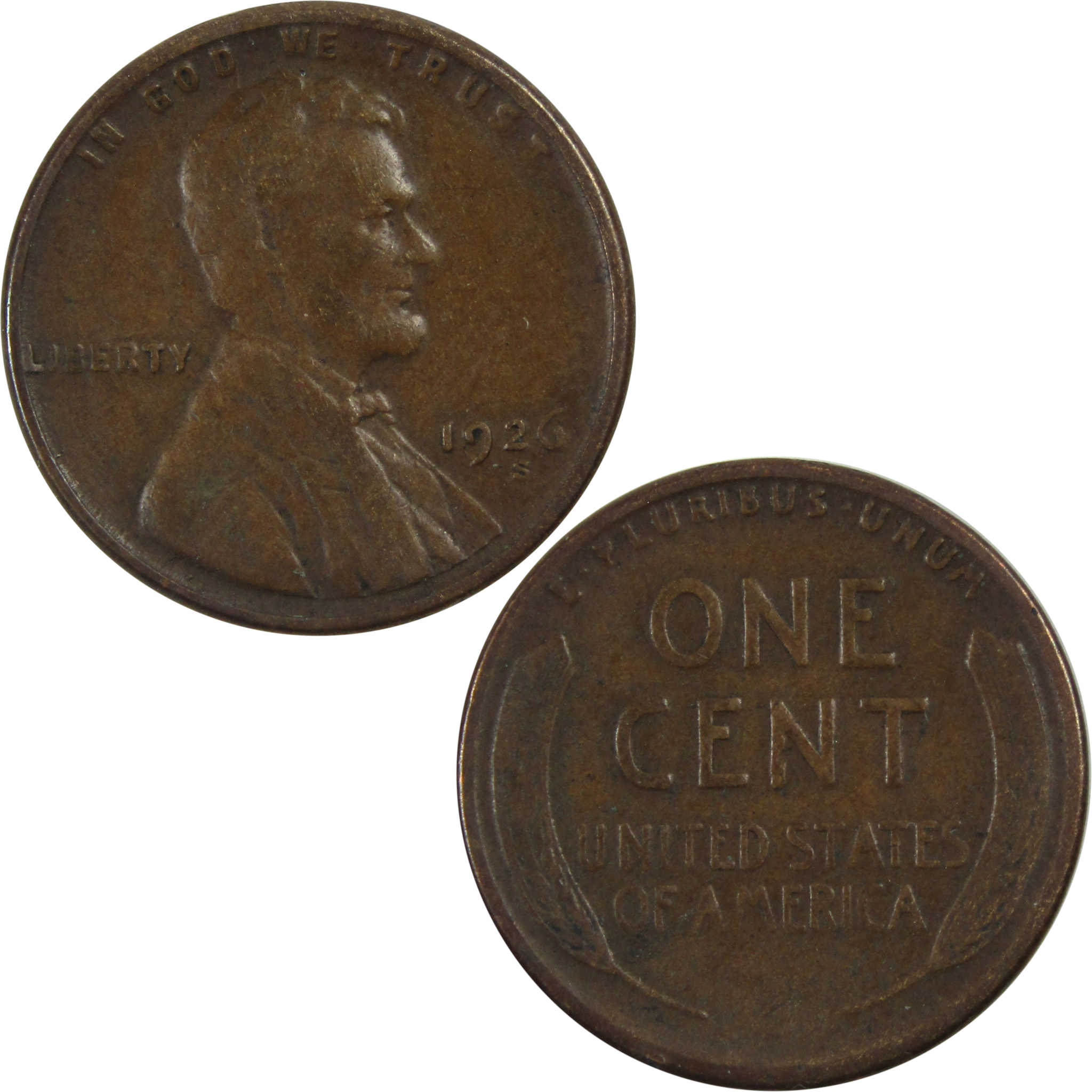 1926 S Lincoln Wheat Cent VF Very Fine Penny 1c Coin SKU:I13483