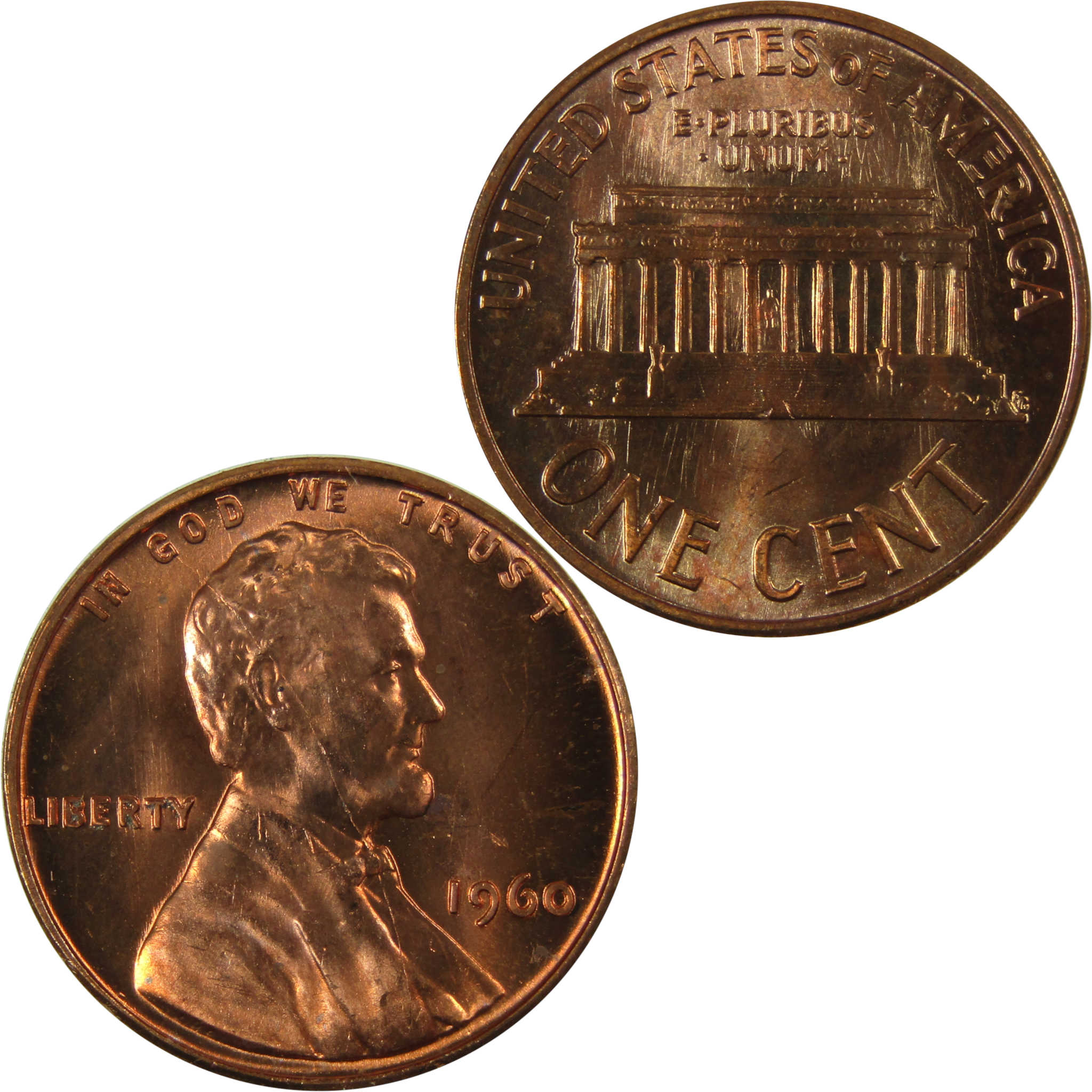 1960 Small Date Lincoln Memorial 1c Uncirculated Mint State SKU:I26591