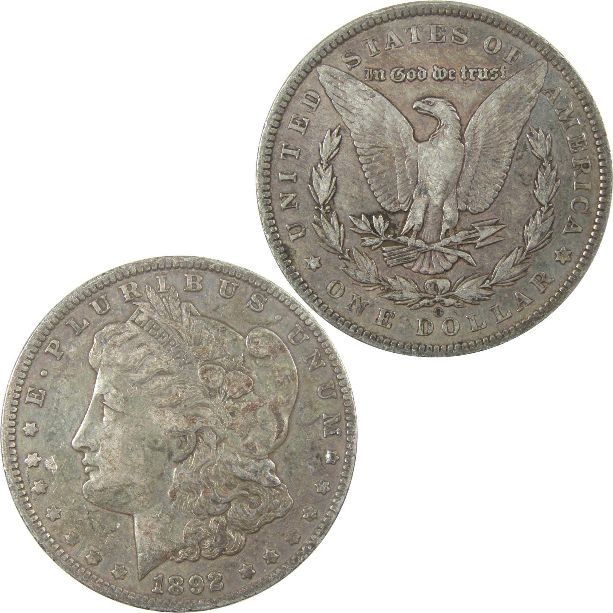 1892 O Morgan Silver Dollar VF Very Fine $1 Coin Toned SKU:I24746