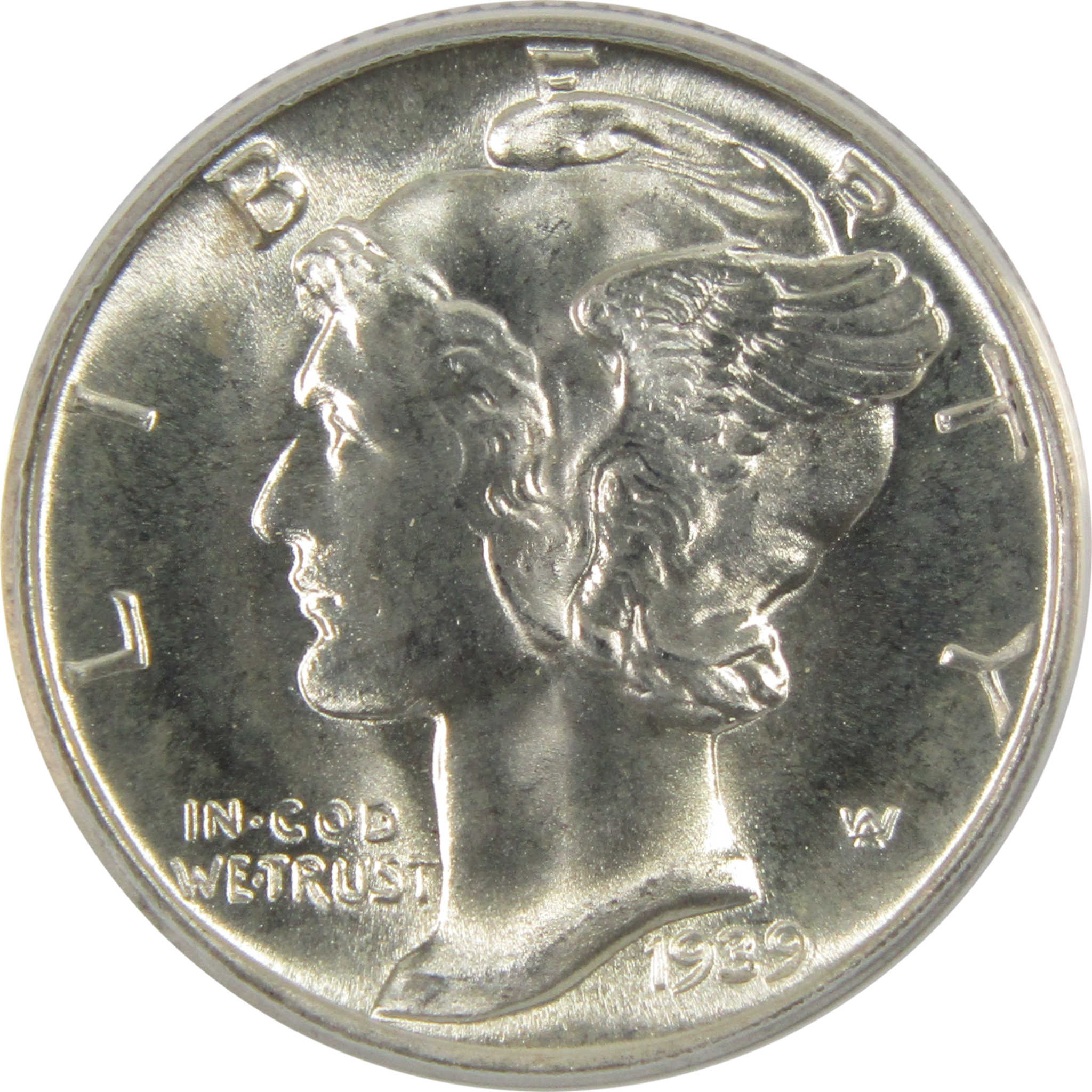 1939 D Mercury Dime MS 67 FSB ANACS Silver Uncirculated SKU:I9090