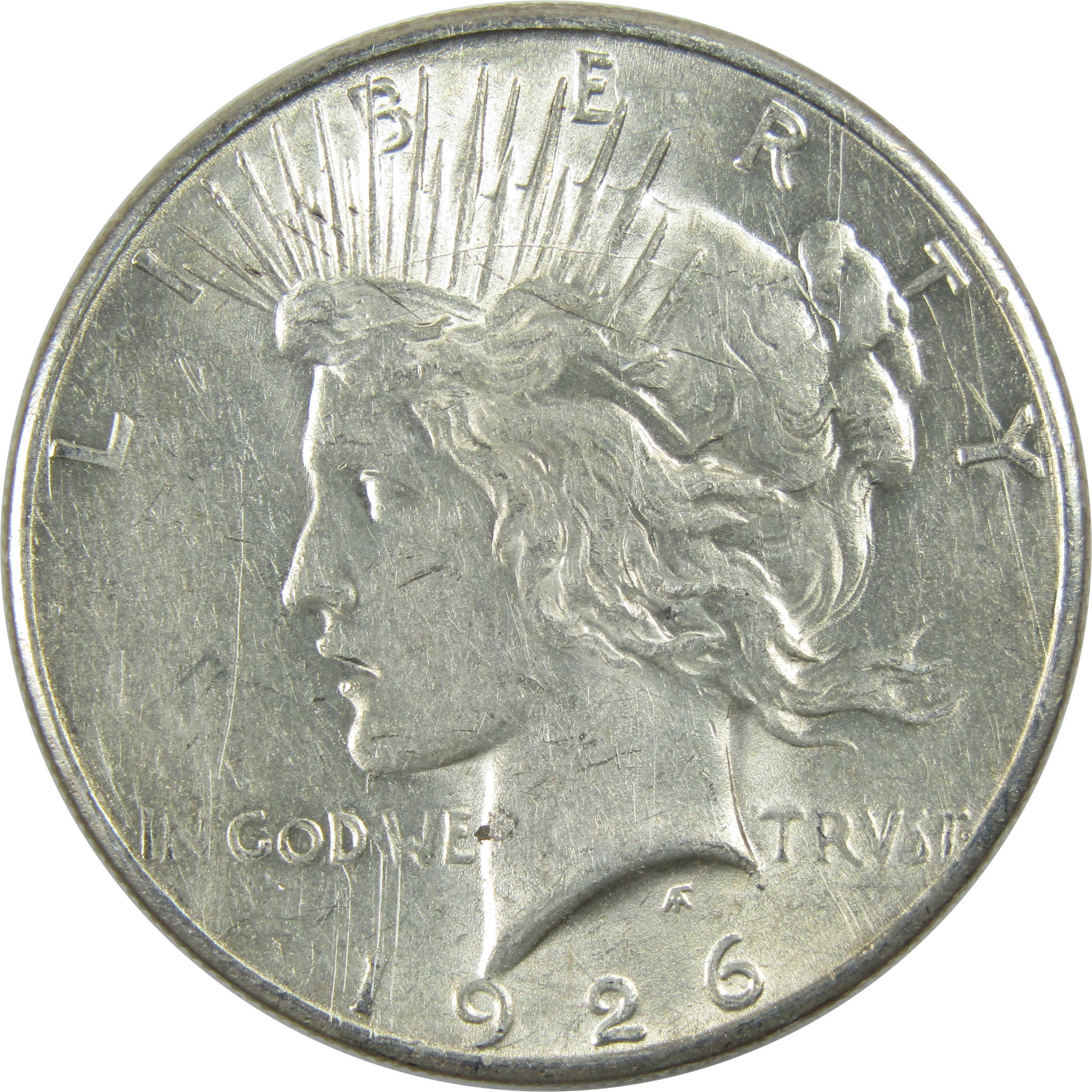 1926 S Peace Dollar AU About Uncirculated Silver $1 Coin SKU:I12835