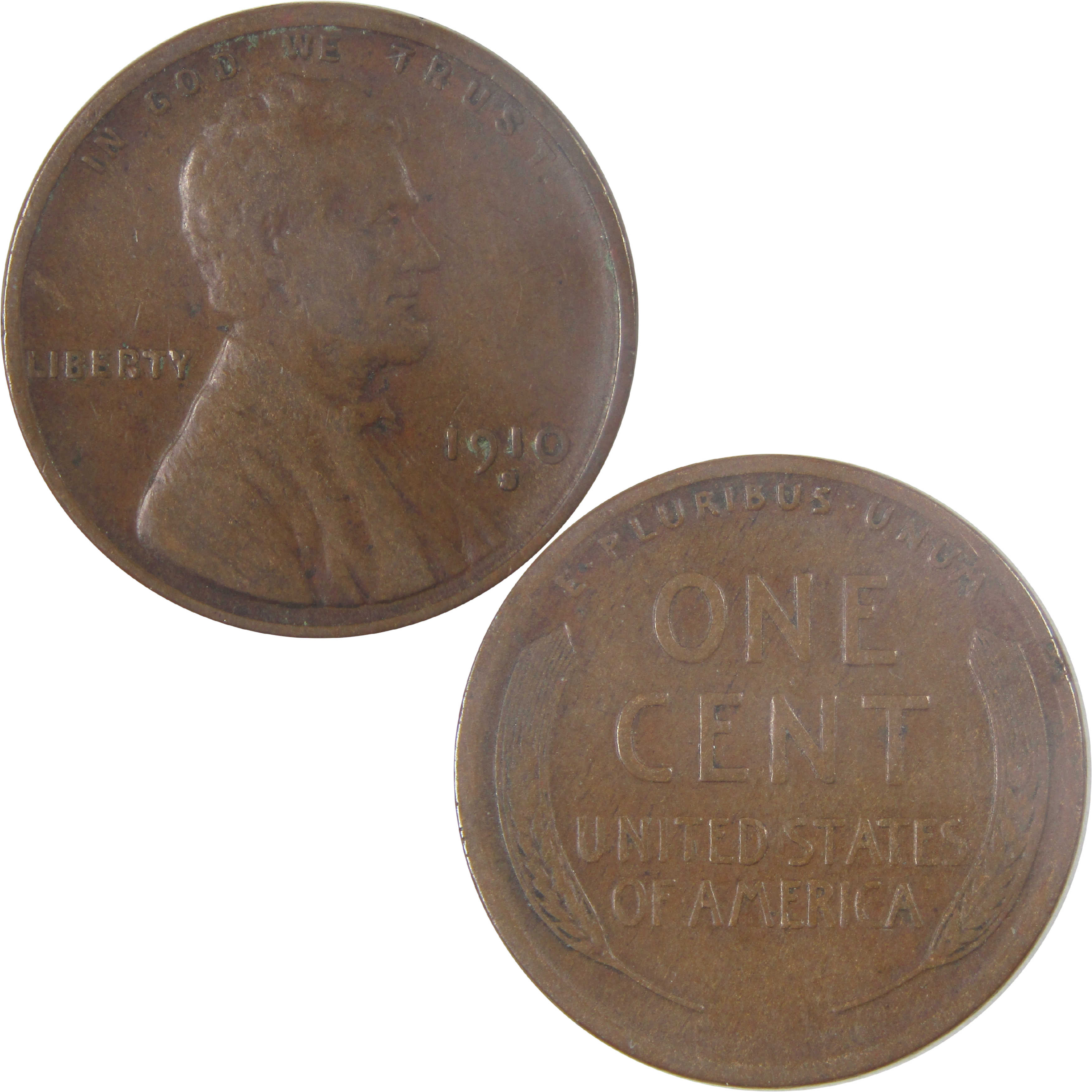 1910 S Lincoln Wheat Cent VF Very Fine Penny 1c Coin SKU:I17045