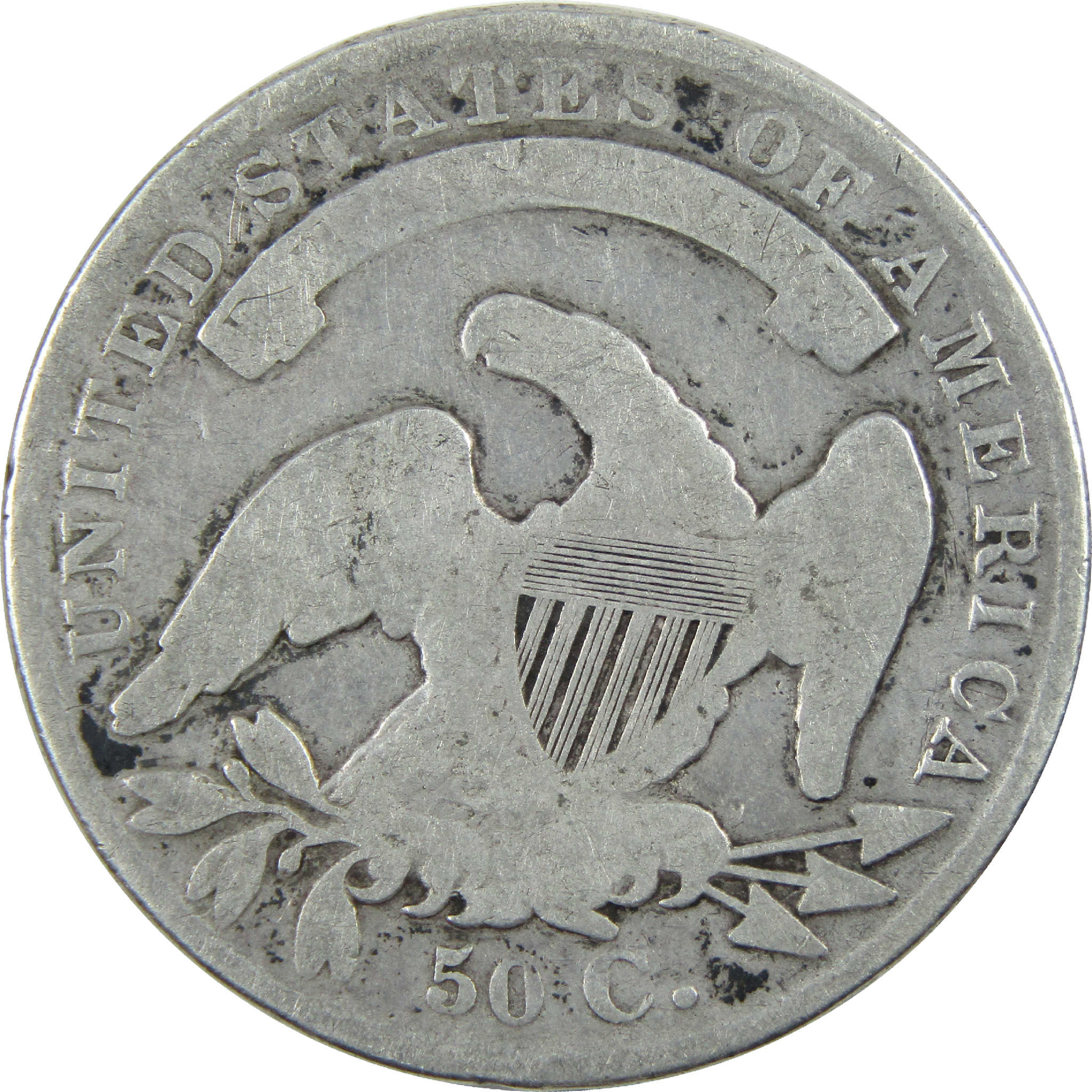 1836 Lettered Edge Capped Bust Half Dollar AG Silver 50c Coin SKU:I11763