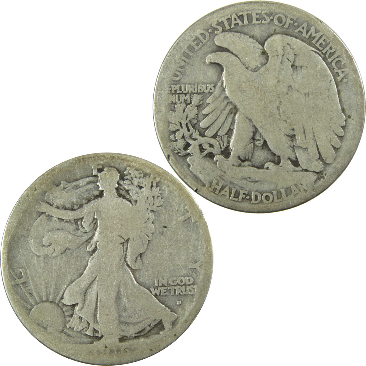 1916 S Liberty Walking Silver Half Dollar G Good Details SKU:CP1701