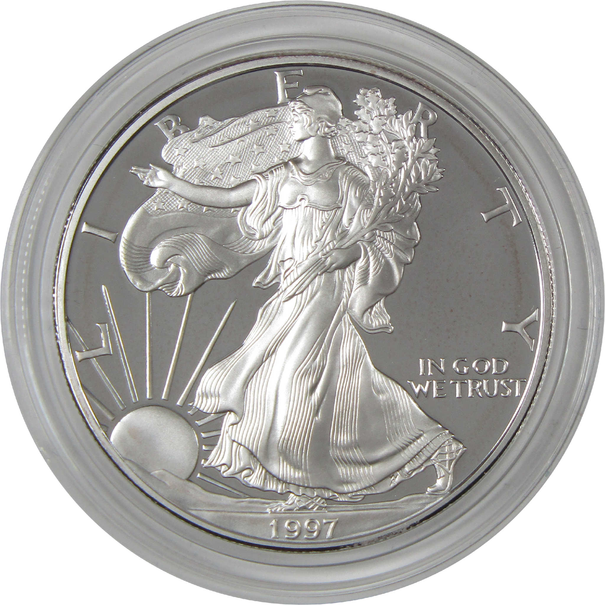 1997 P American Silver Eagle Bullion Proof $1 Coin Collectible OGP COA