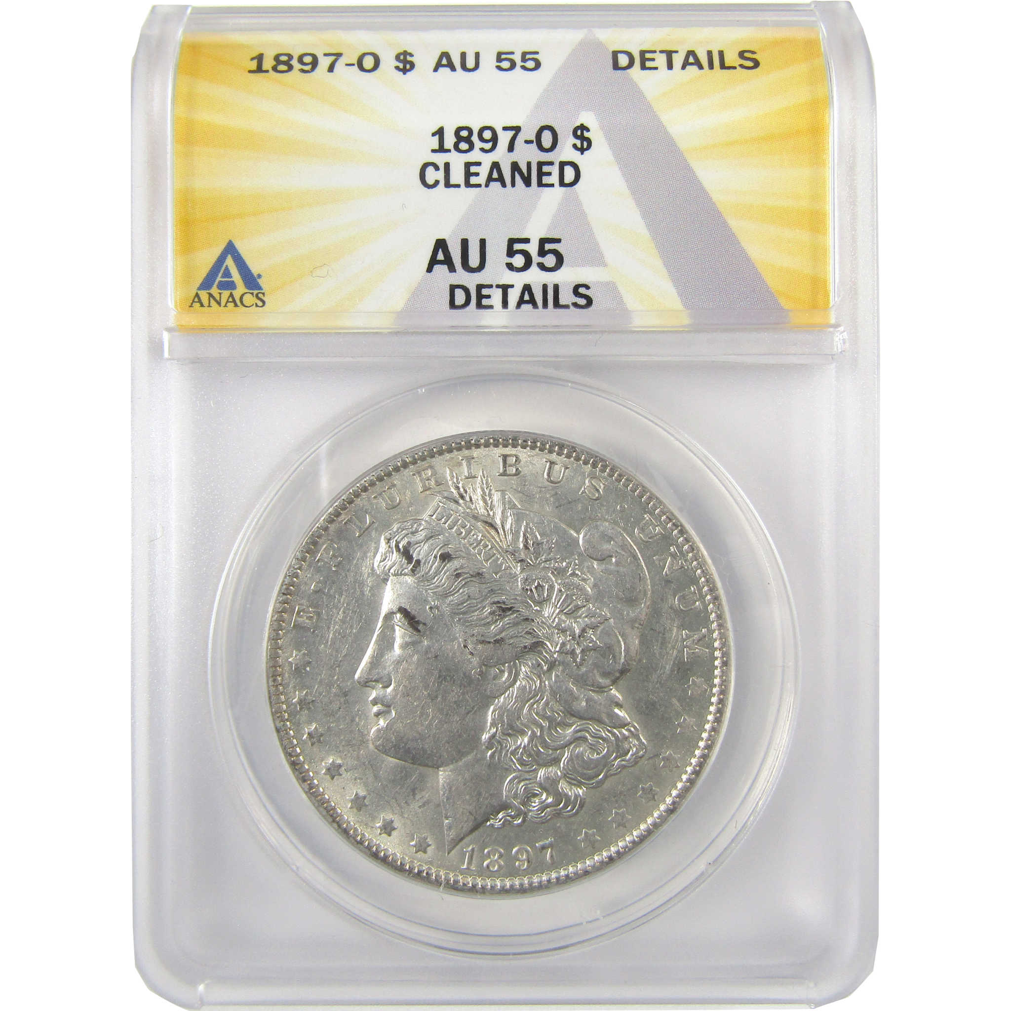 1897 O Morgan Dollar AU 55 Details ANACS Silver $1 Coin SKU:I19260 - Morgan coin - Morgan silver dollar - Morgan silver dollar for sale - Profile Coins &amp; Collectibles