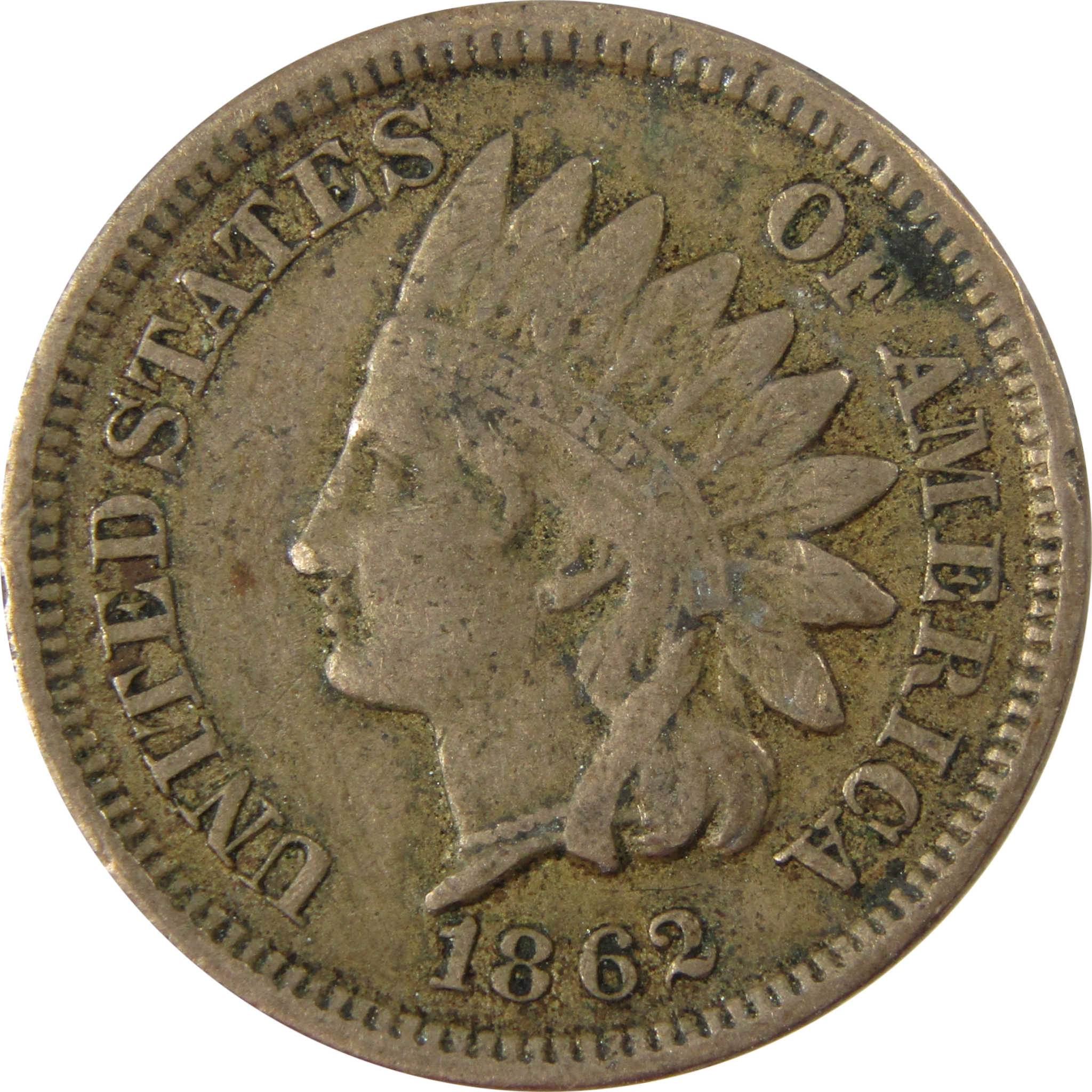 1862 Indian Head Cent VF Very Fine Penny 1c Coin SKU:CP1228