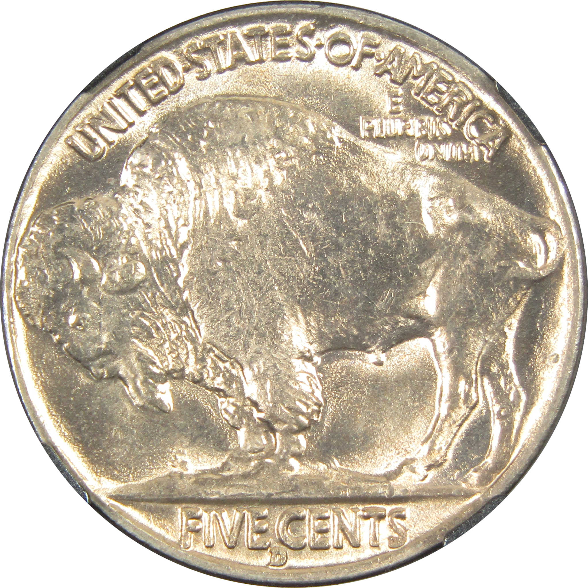 1938 D Buffalo Nickel MS 66 NGC 5c Original Bag Fragment SKU:I14587