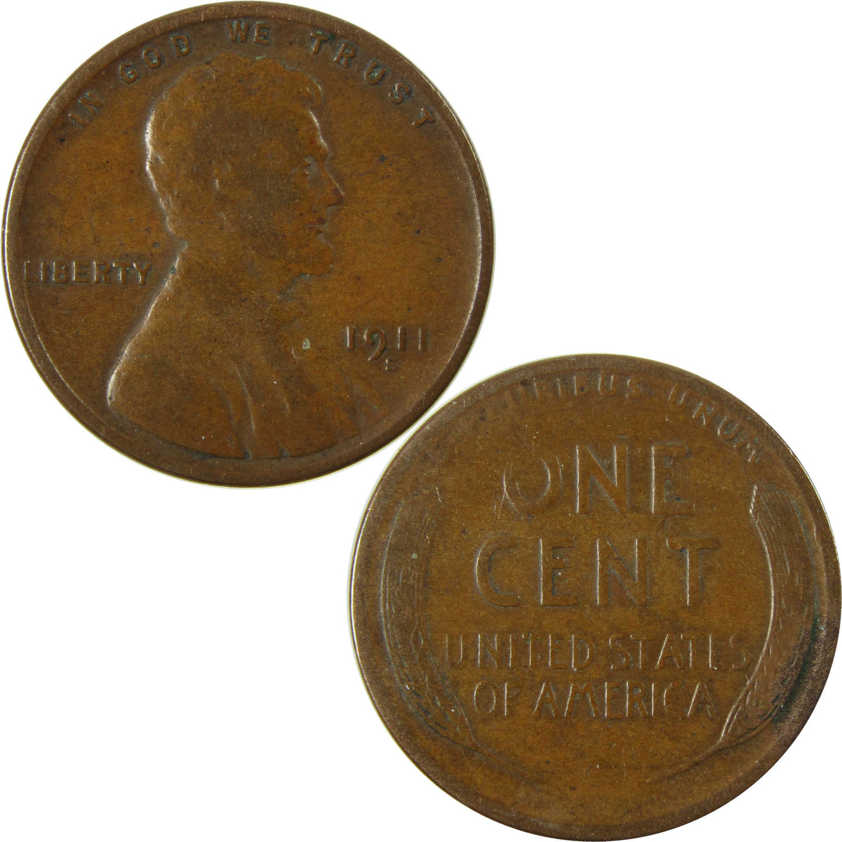 1911 S Lincoln Wheat Cent VG Very Good Penny 1c Coin SKU:I28324