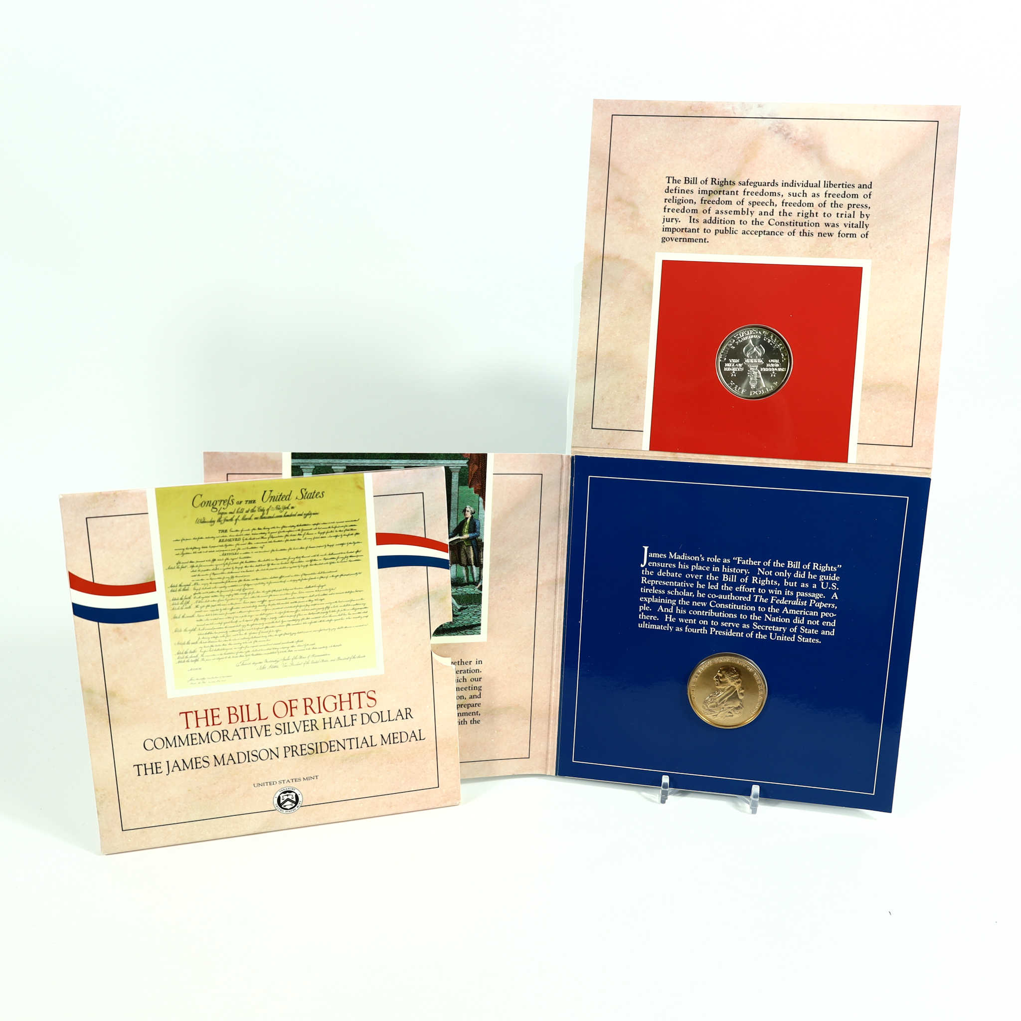 Bill of Rights Commemorative Half Dollar Set 1993 OGP COA SKU:CPC4836