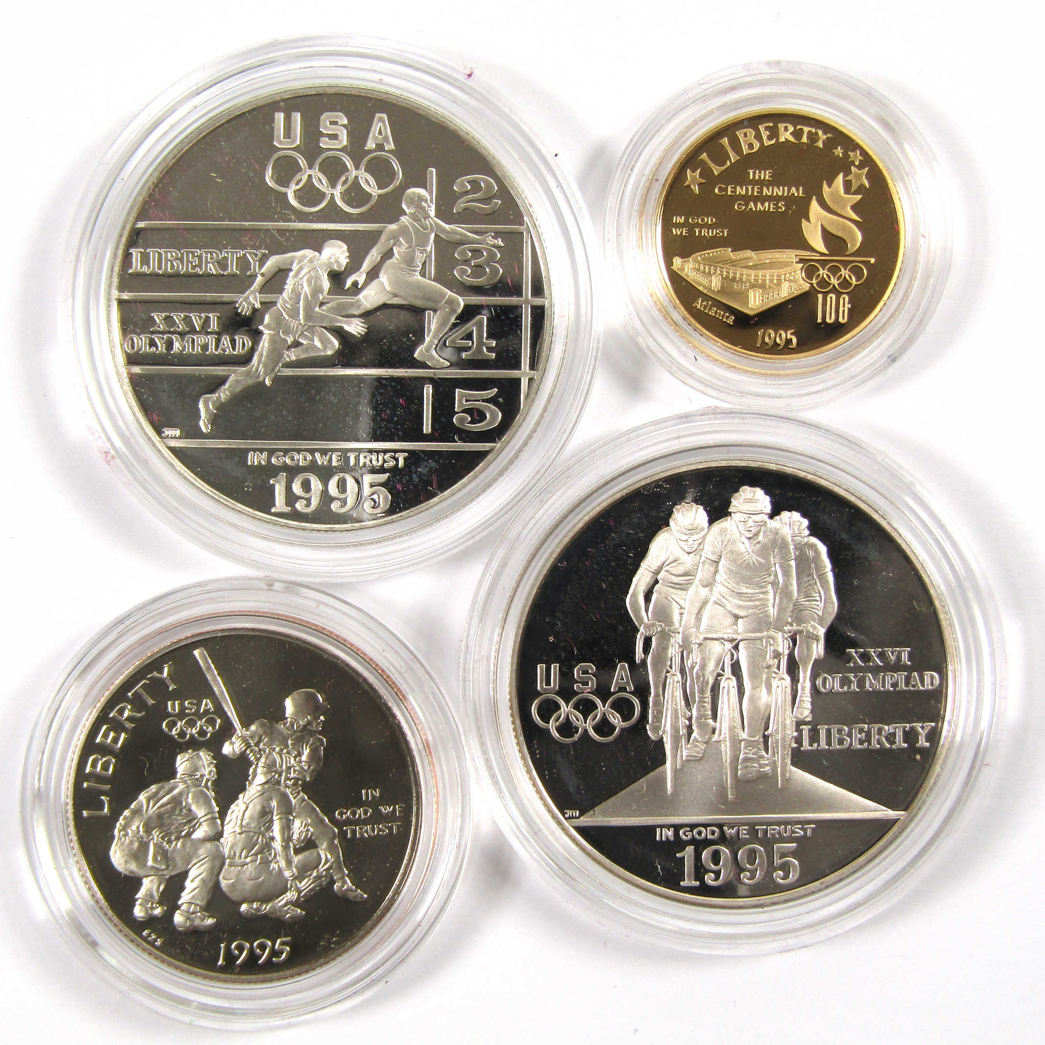 1996 Atlanta Olympic Games 4 Coin Commemorative Set SKU:CPC2959