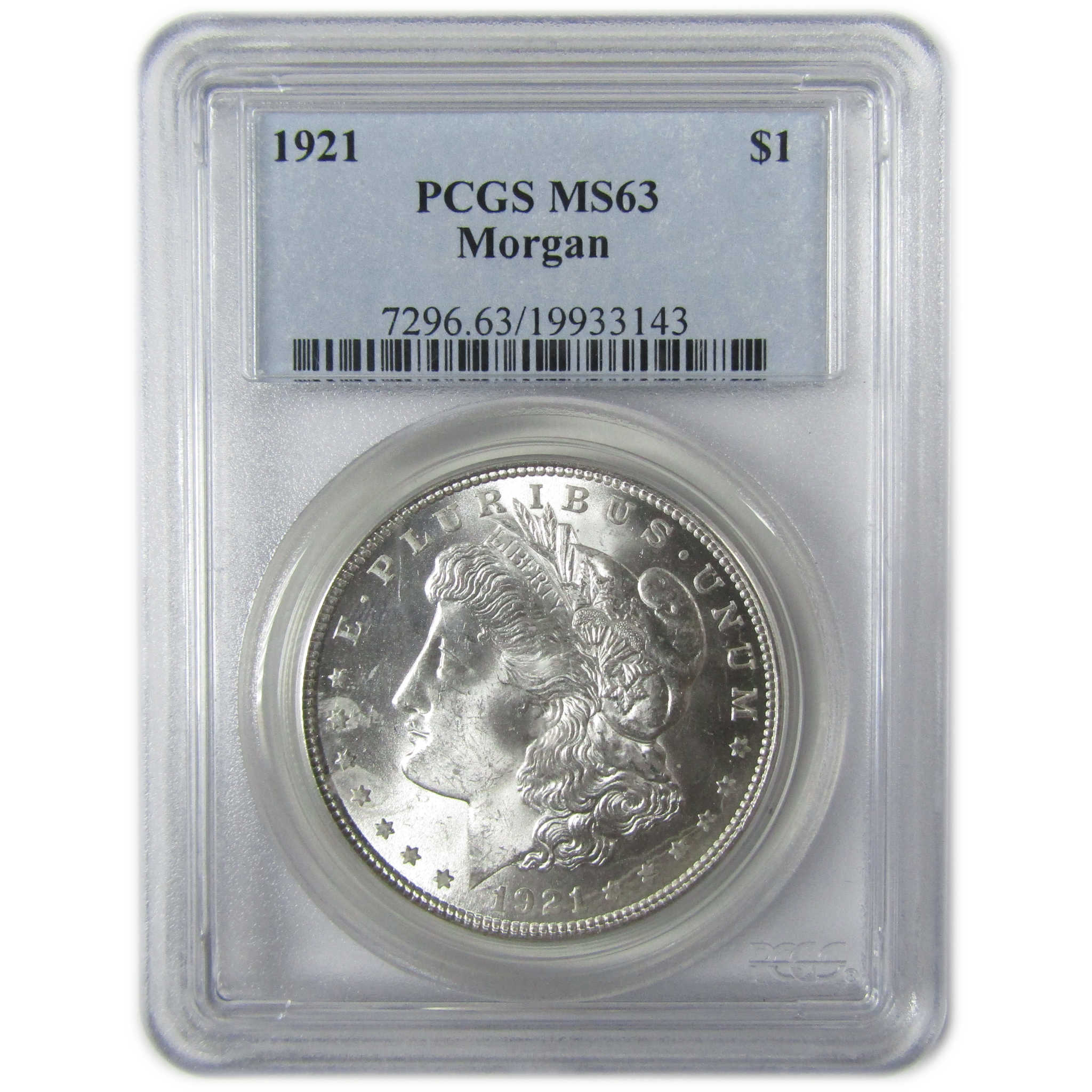 1921 Morgan Silver Dollar MS 63 PCGS Uncirculated $1 Coin SKU:CP935