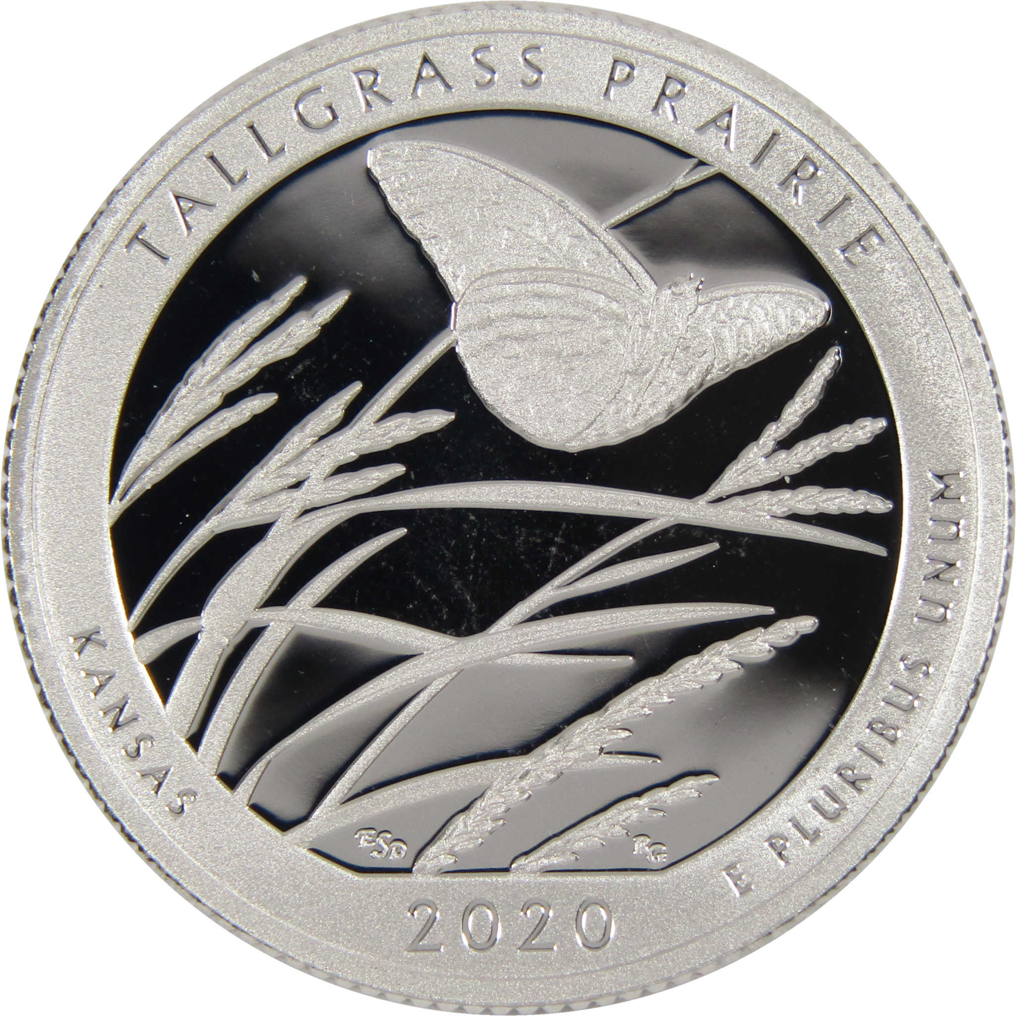 2020 S Tallgrass Prairie NP National Park Quarter Silver Proof Coin