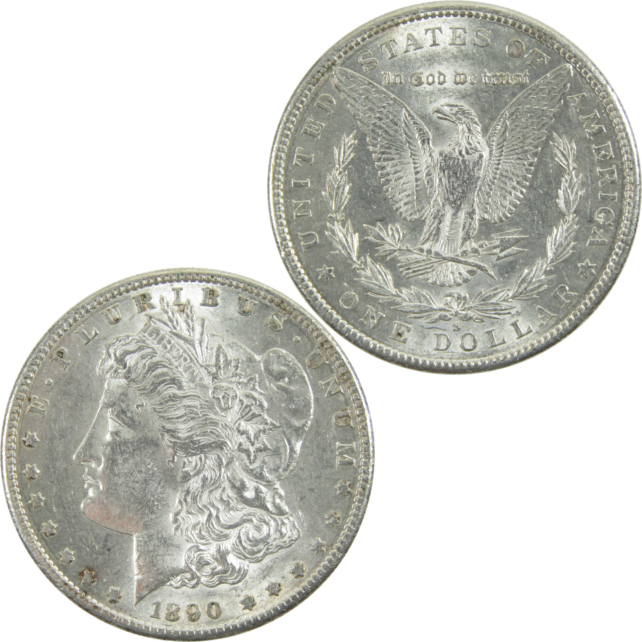 1890 S Morgan Dollar Choice About Uncirculated Silver SKU:CPC7917 - Morgan coin - Morgan silver dollar - Morgan silver dollar for sale - Profile Coins &amp; Collectibles