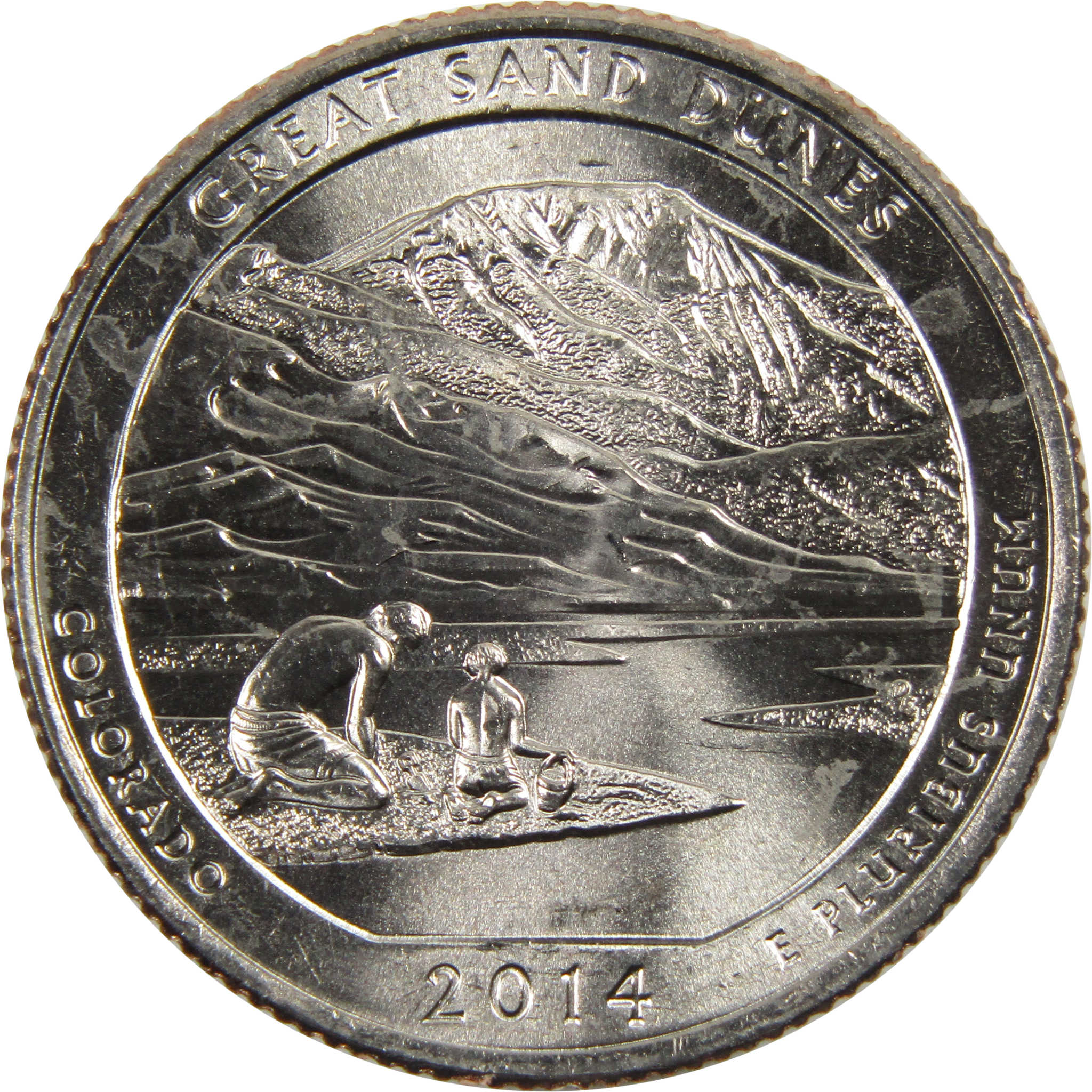 2014 P Great Sand Dunes National Park Quarter BU Uncirculated Clad 25c