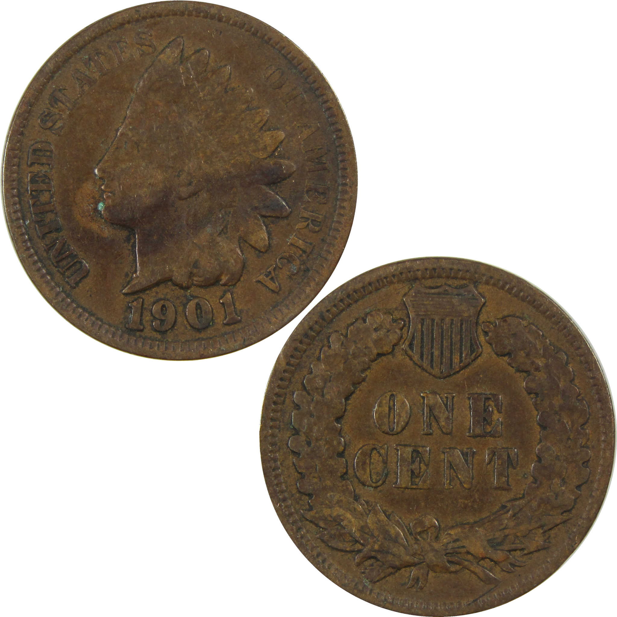 1901 Indian Head Cent G Good Penny 1c Coin SKU:I27036