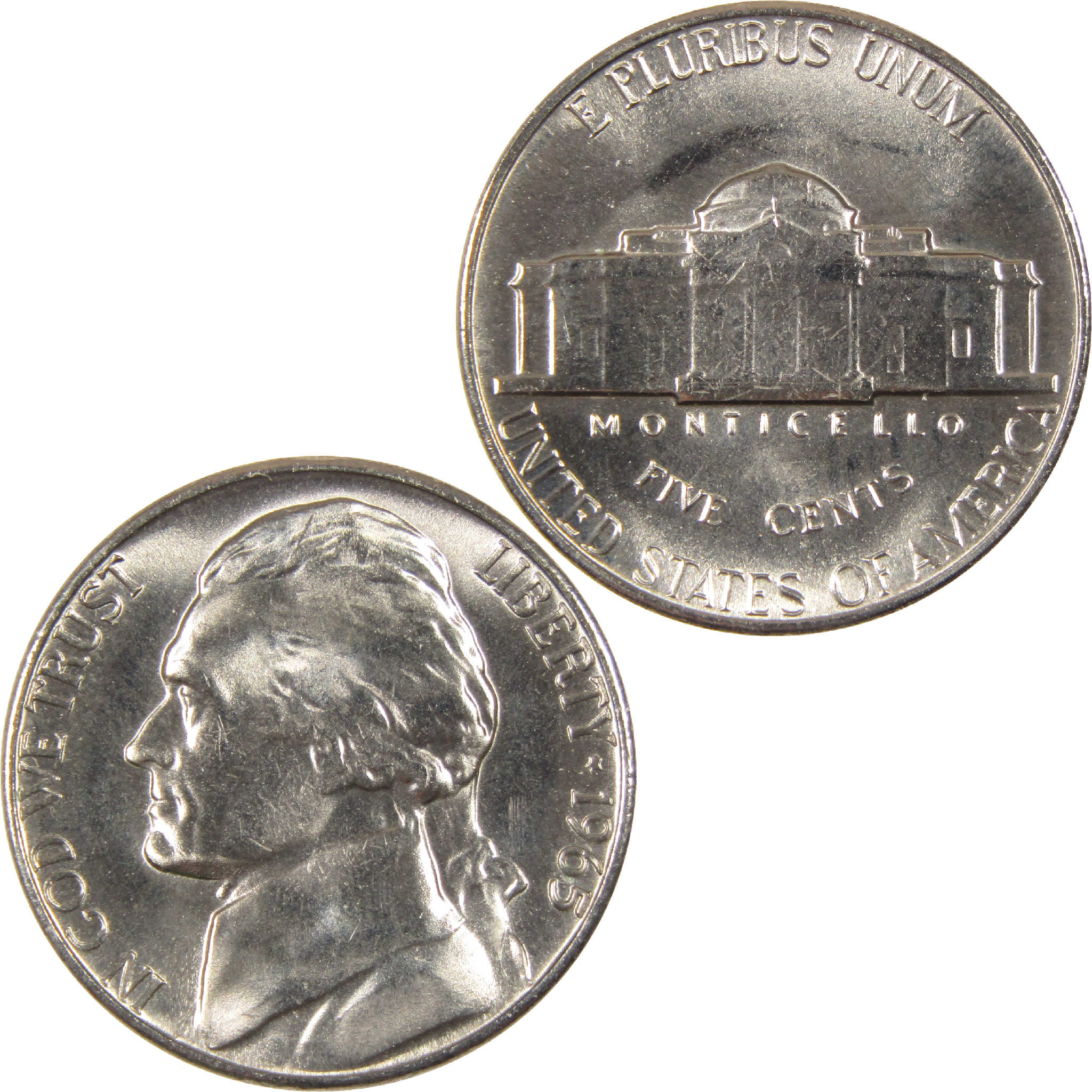 1965 SMS Jefferson Nickel BU Uncirculated 5c Coin