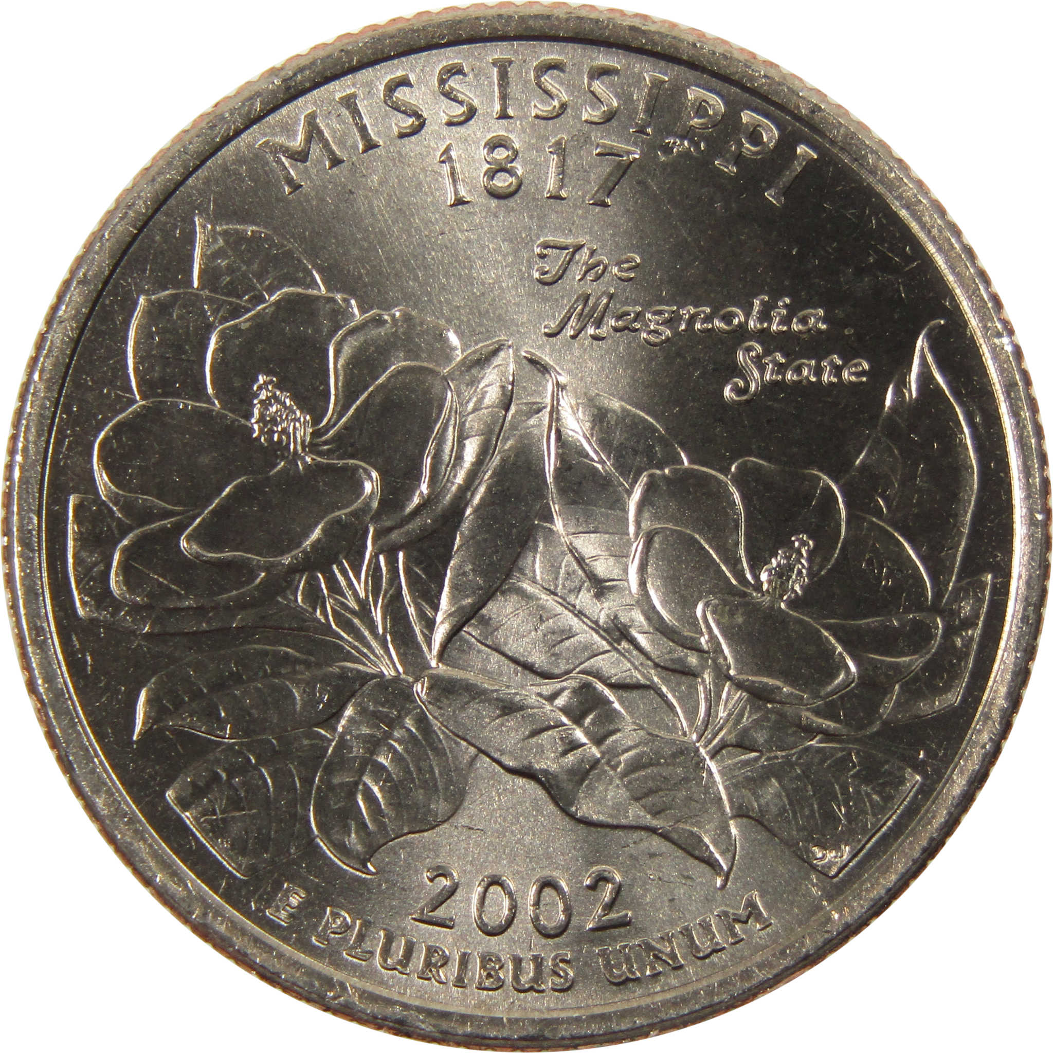 2002 P Mississippi State Quarter BU Uncirculated Clad 25c Coin