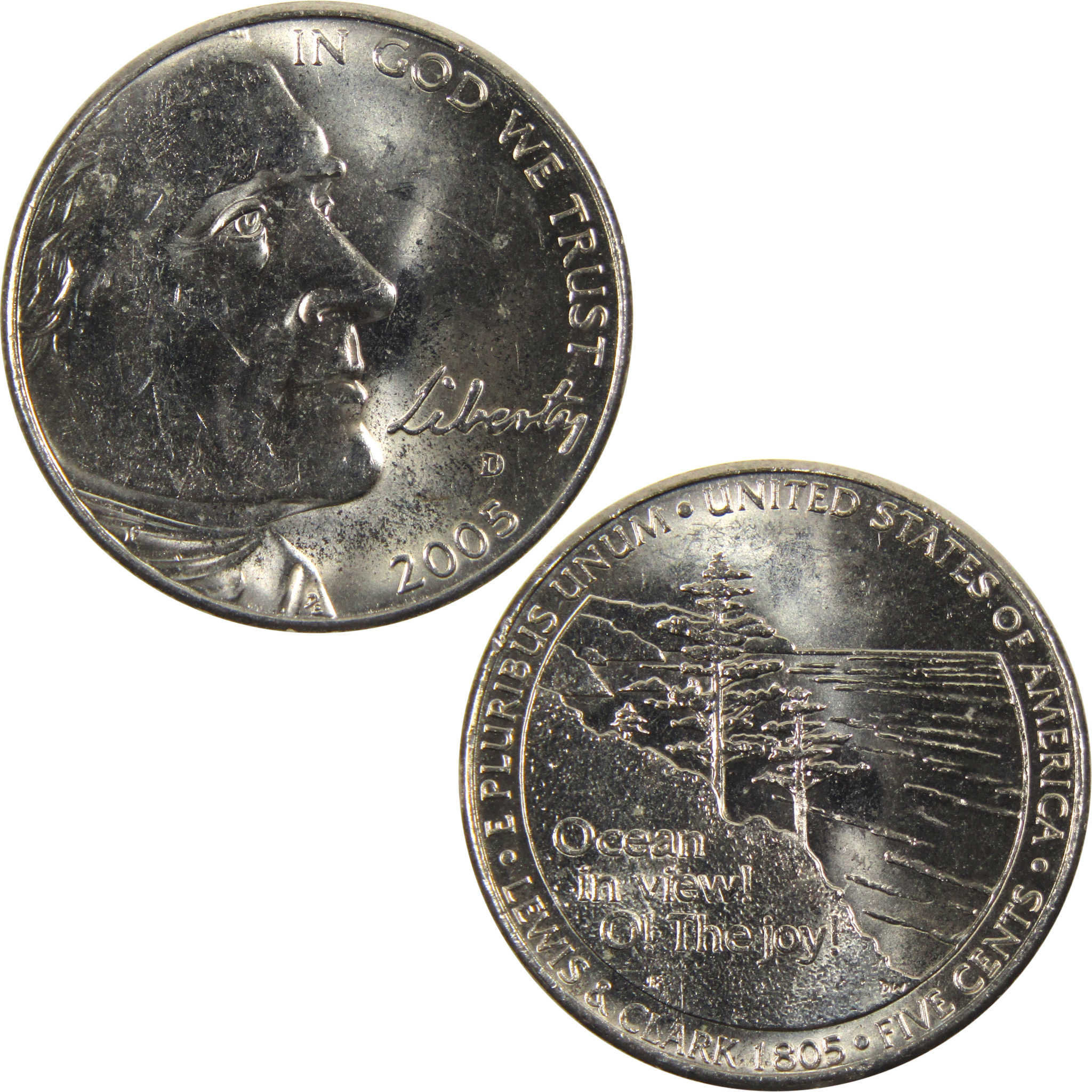 2005 D Ocean in View Jefferson Nickel BU Uncirculated 5c Coin