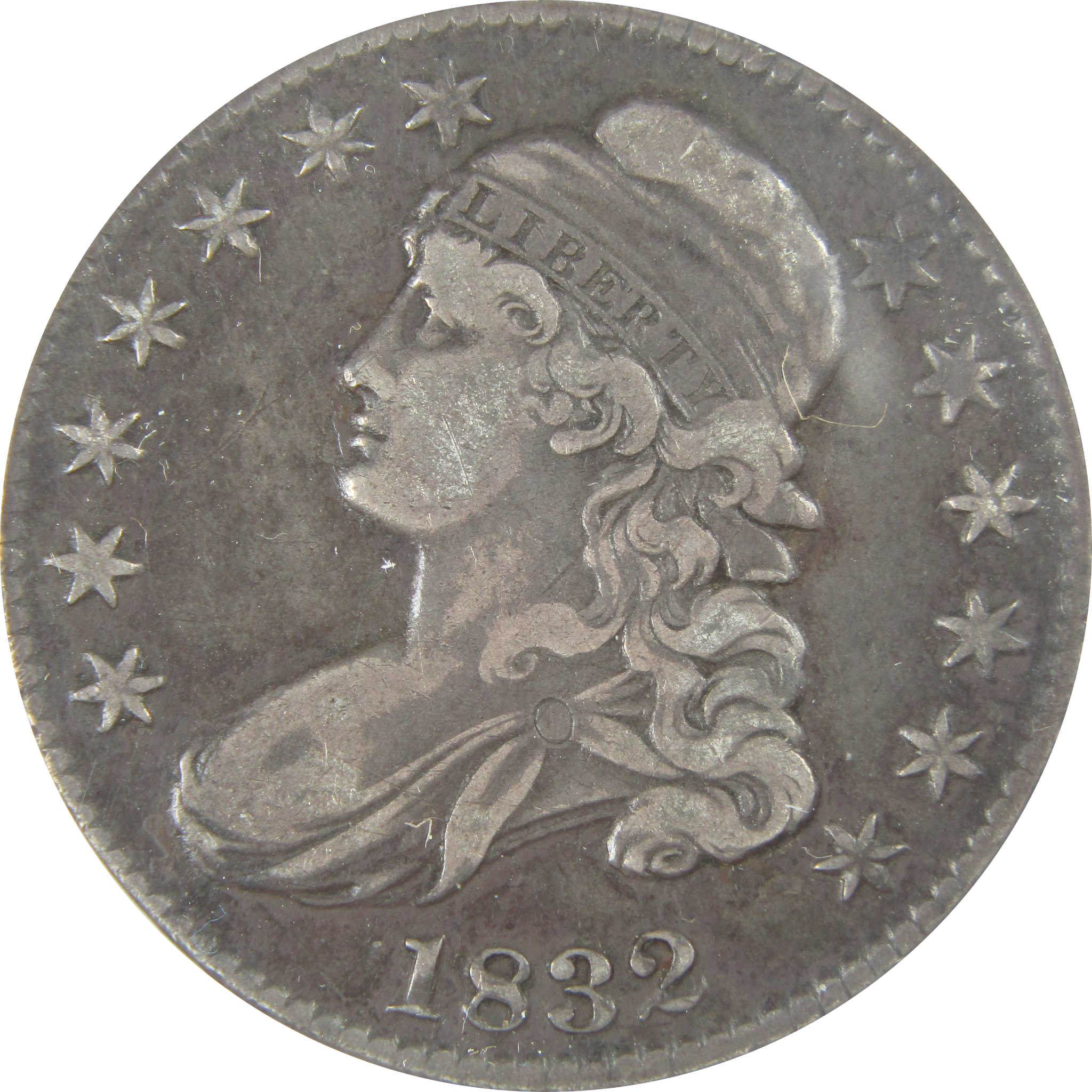 1832 Capped Bust Half Dollar VF 30 ANACS Silver 50c Coin SKU:I16338