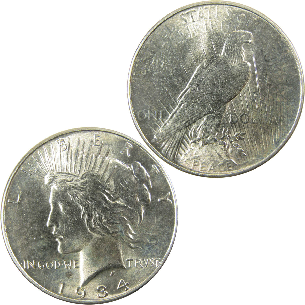 1934 Peace Silver Dollar AU About Uncirculated $1 Coin SKU:CP1707