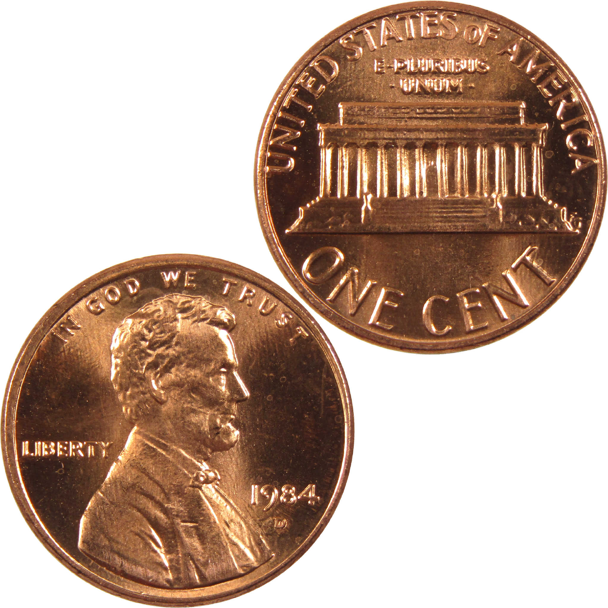 1984 D Lincoln Memorial Cent BU Uncirculated Penny 1c Coin