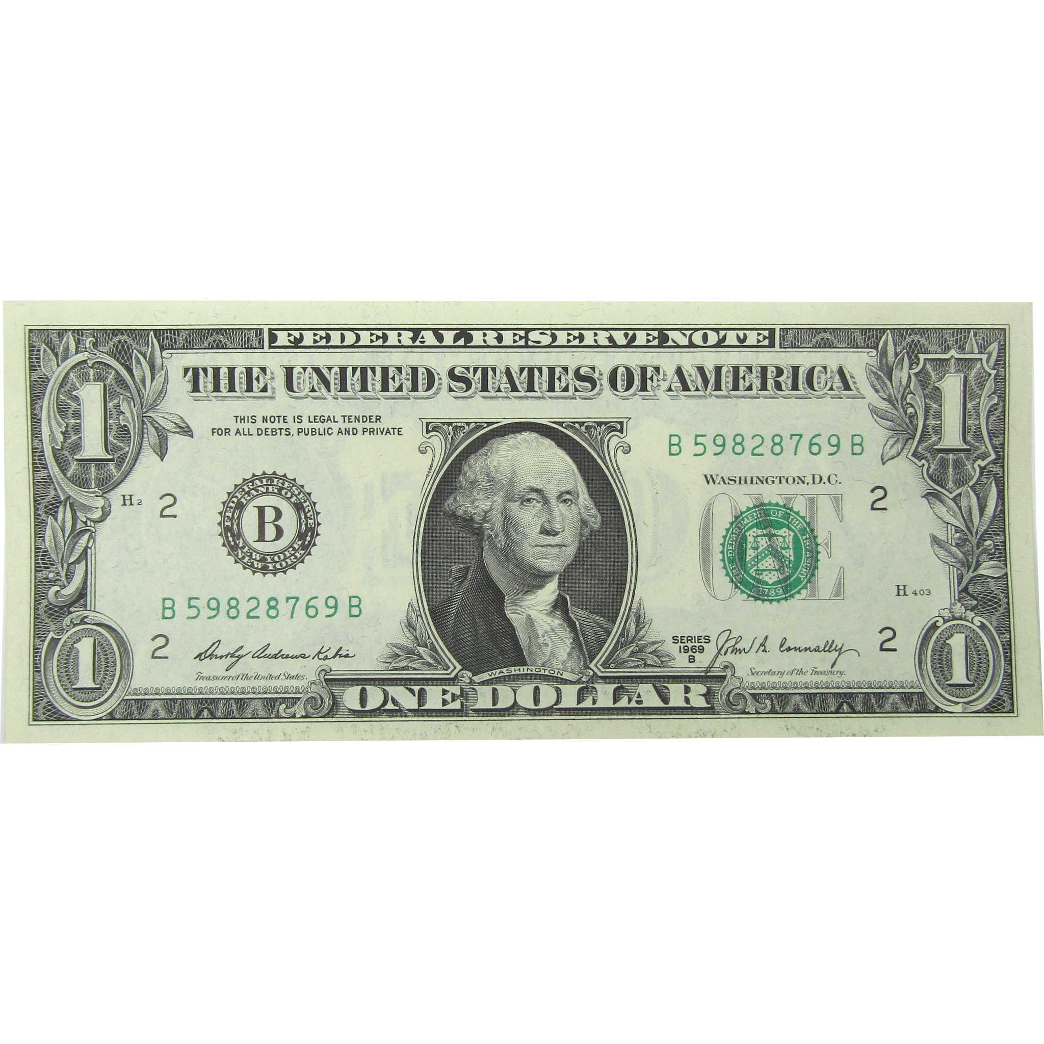 BLESS　CCB 1s 1969 B $1 Federal Reserve Note CCU Choice Crisp Uncirculated Currency