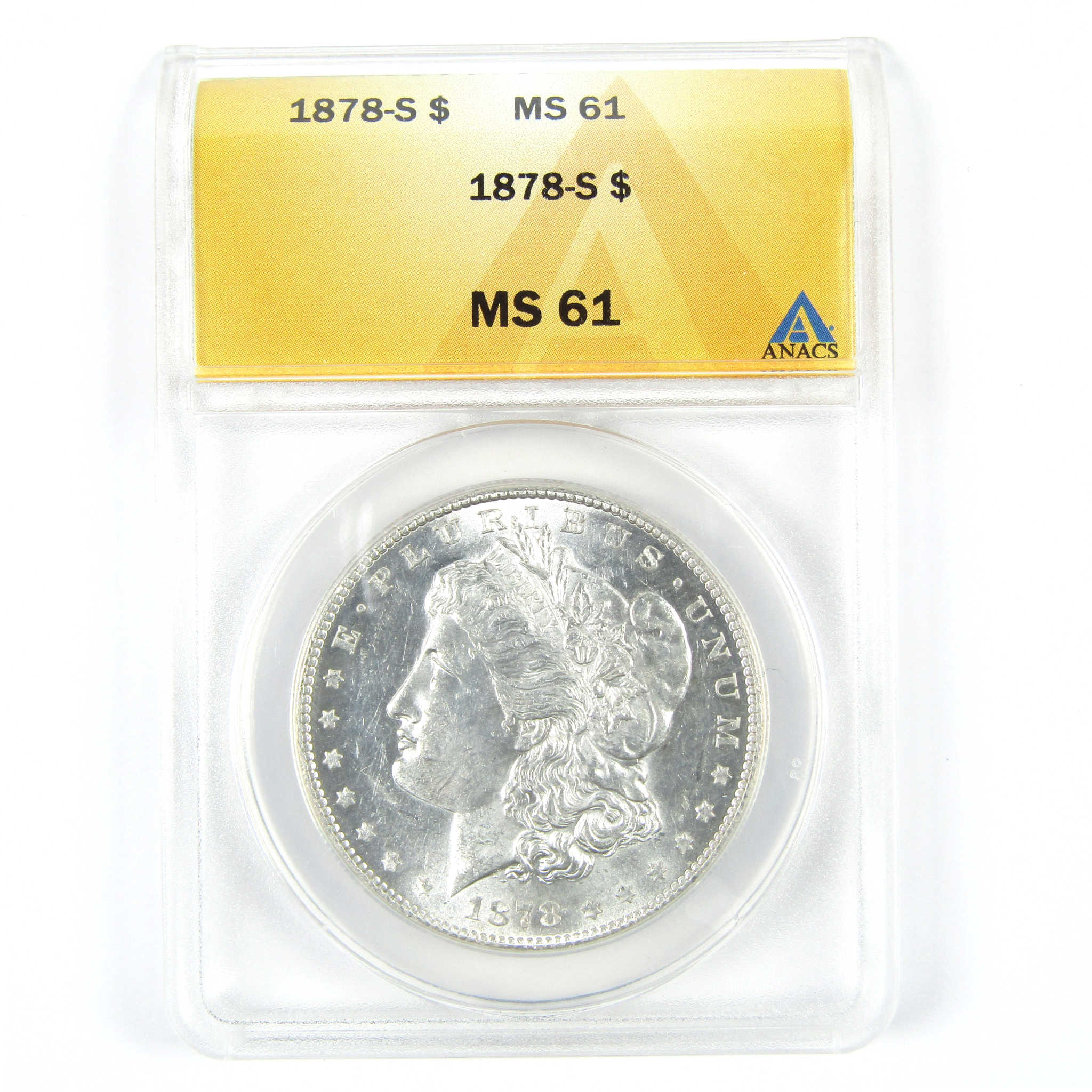 1878 S Morgan Dollar MS 61 ANACS Silver $1 Uncirculated SKU:I15035 - Morgan coin - Morgan silver dollar - Morgan silver dollar for sale - Profile Coins &amp; Collectibles